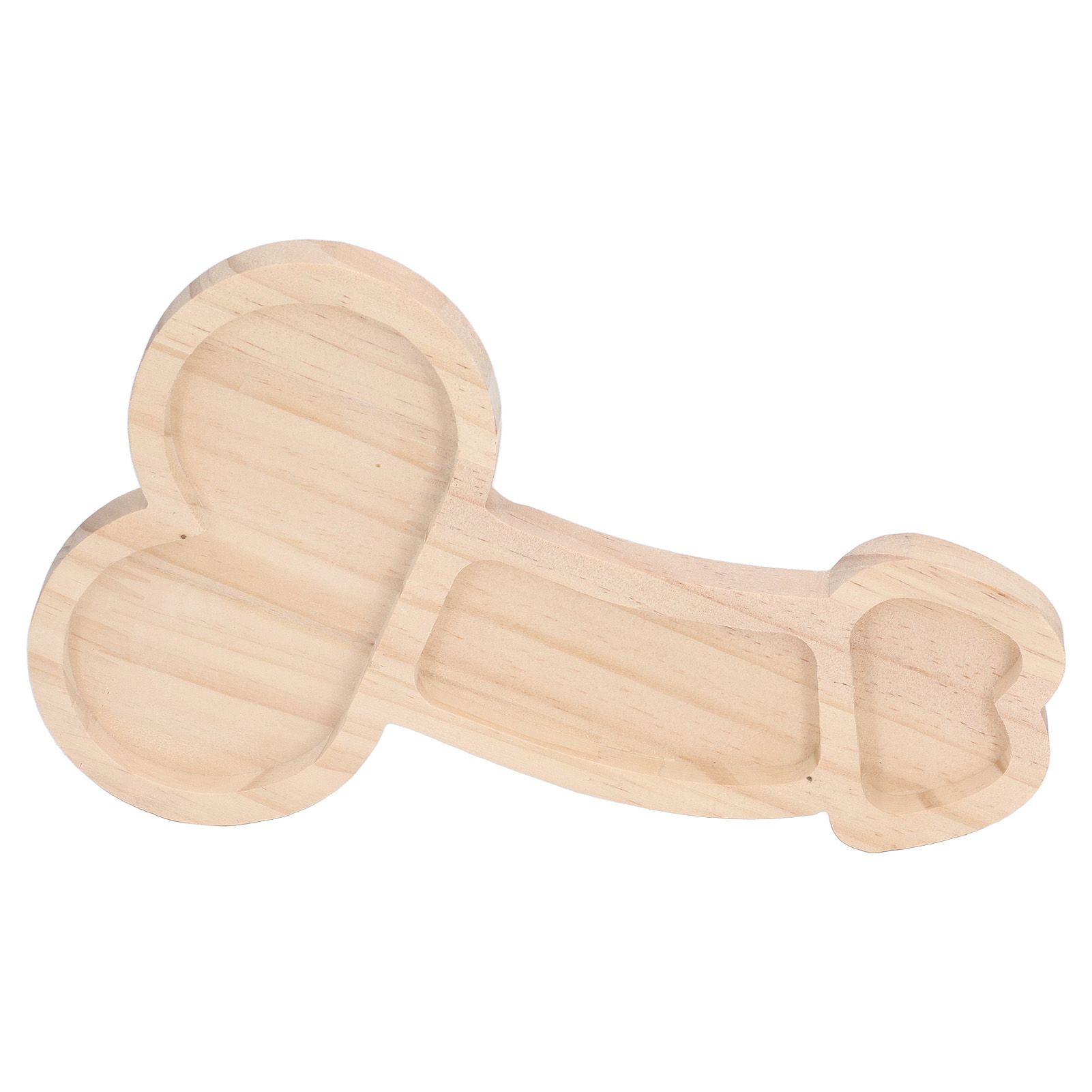 Novelty Aperitif Board 24cm 3 Part BPA Free Cheese Plate Beech Wood Practical Food Platter for Gift Housewarming Party Left - Image 5