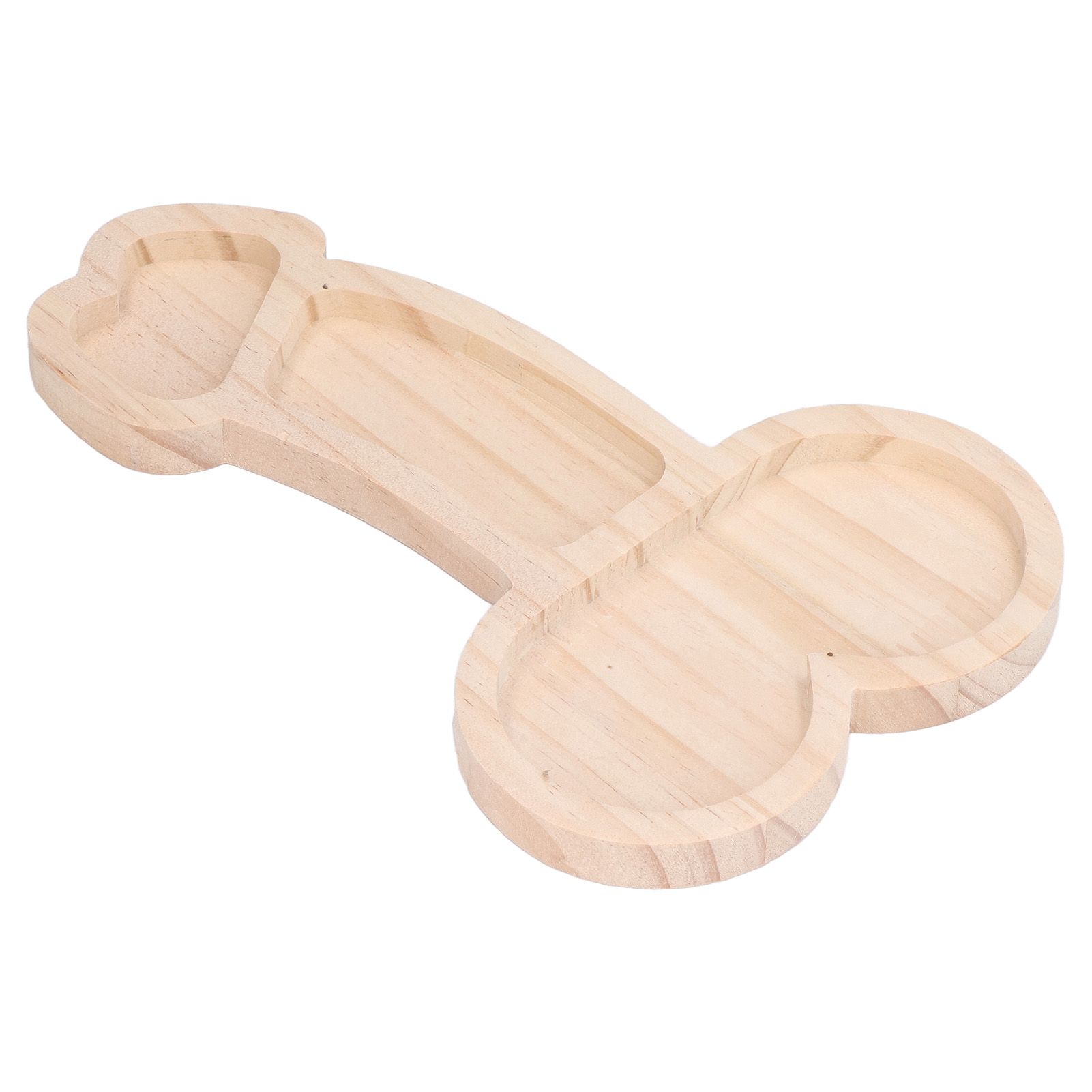 Novelty Aperitif Board 24cm 3 Part BPA Free Cheese Plate Beech Wood Practical Food Platter for Gift Housewarming Party Left - Image 6
