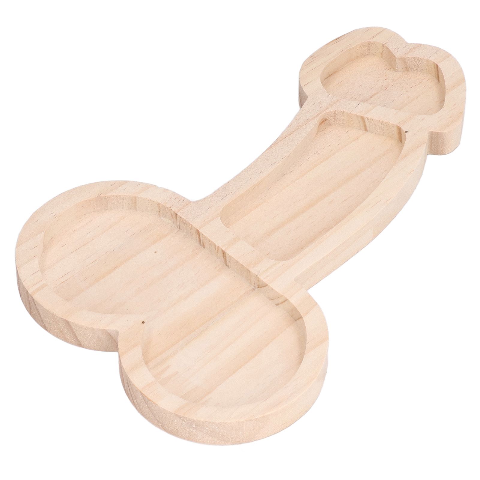 Novelty Aperitif Board 24cm 3 Part BPA Free Cheese Plate Beech Wood Practical Food Platter for Gift Housewarming Party Left - Image 7
