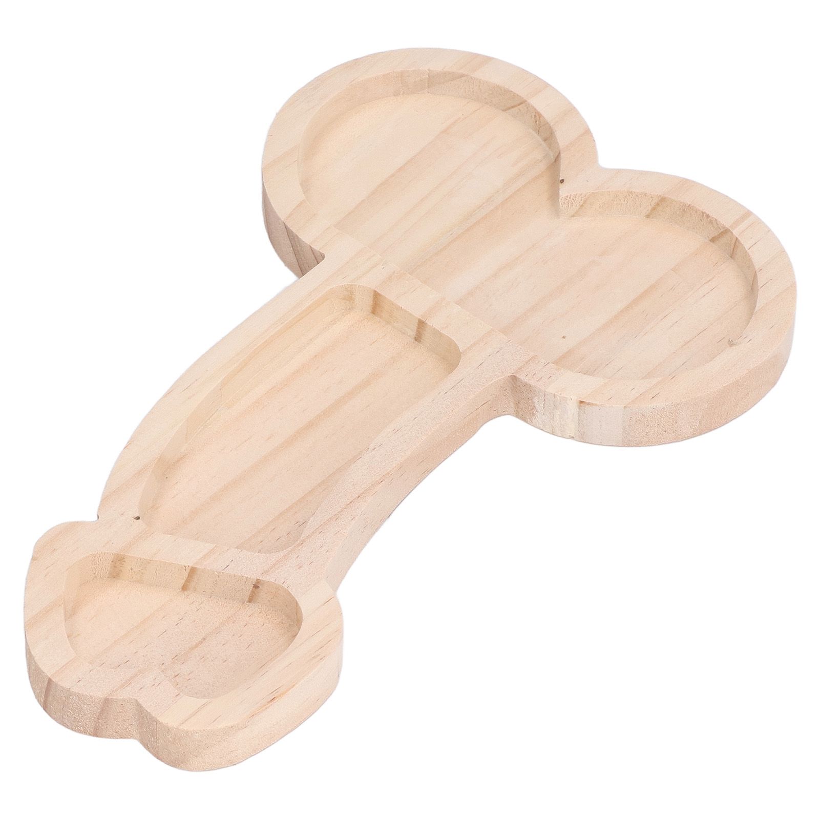Novelty Aperitif Board 24cm 3 Part BPA Free Cheese Plate Beech Wood Practical Food Platter for Gift Housewarming Party Left - Image 8