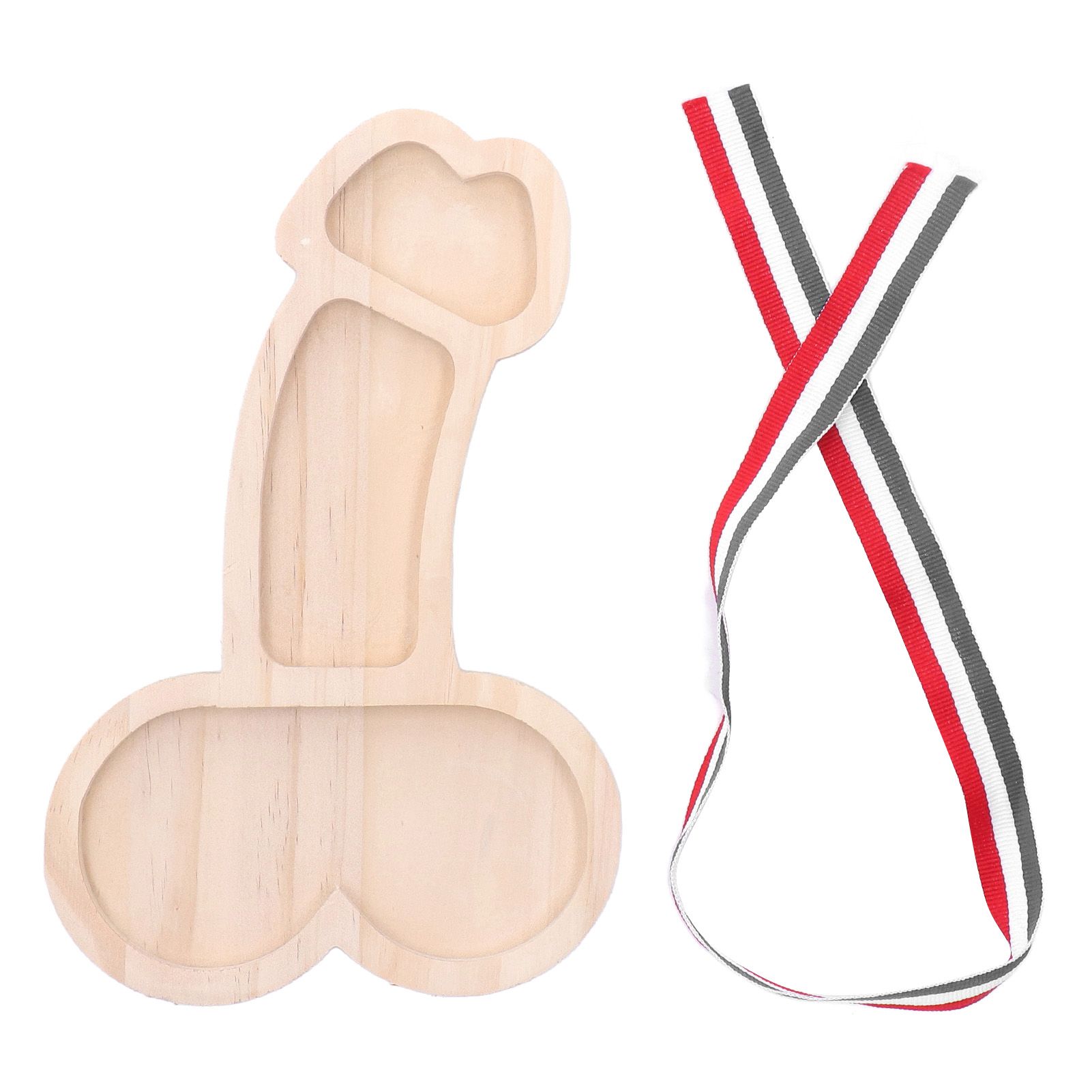 Novelty Aperitif Board 24cm 3 Part BPA Free Cheese Plate Beech Wood Practical Food Platter for Gift Housewarming Party Right - Image 1