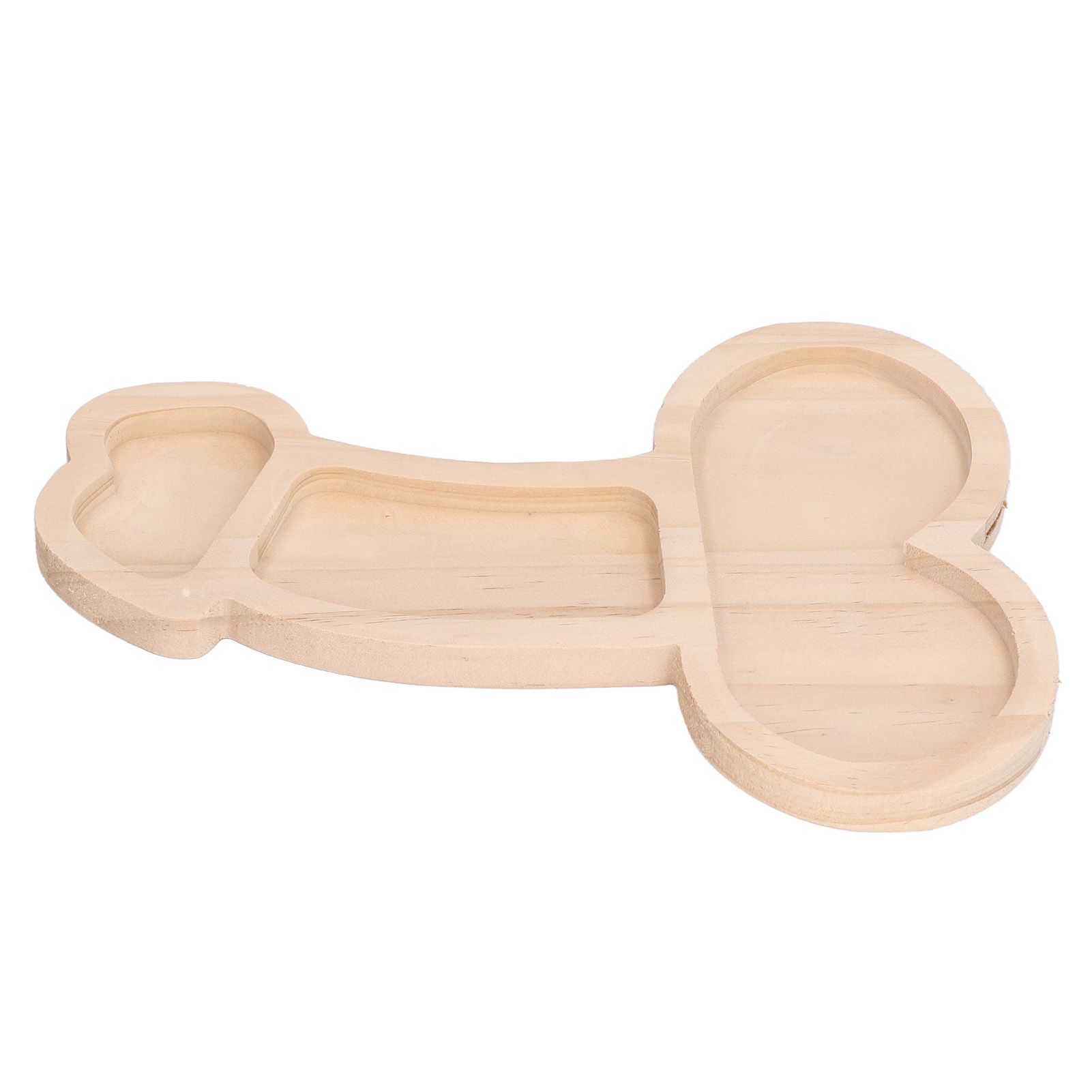 Novelty Aperitif Board 24cm 3 Part BPA Free Cheese Plate Beech Wood Practical Food Platter for Gift Housewarming Party Right - Image 2