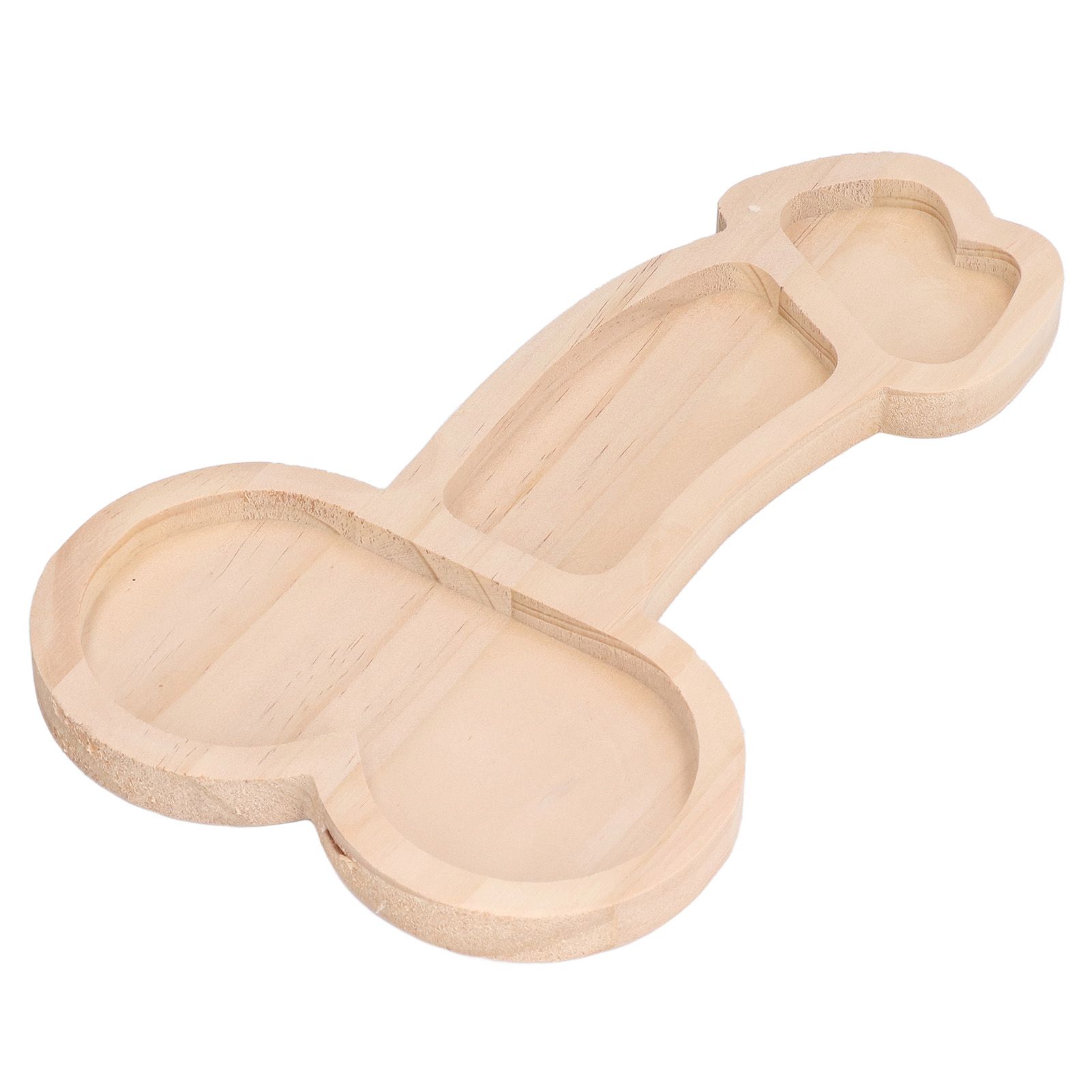 Novelty Aperitif Board 24cm 3 Part BPA Free Cheese Plate Beech Wood Practical Food Platter for Gift Housewarming Party Right - Image 3