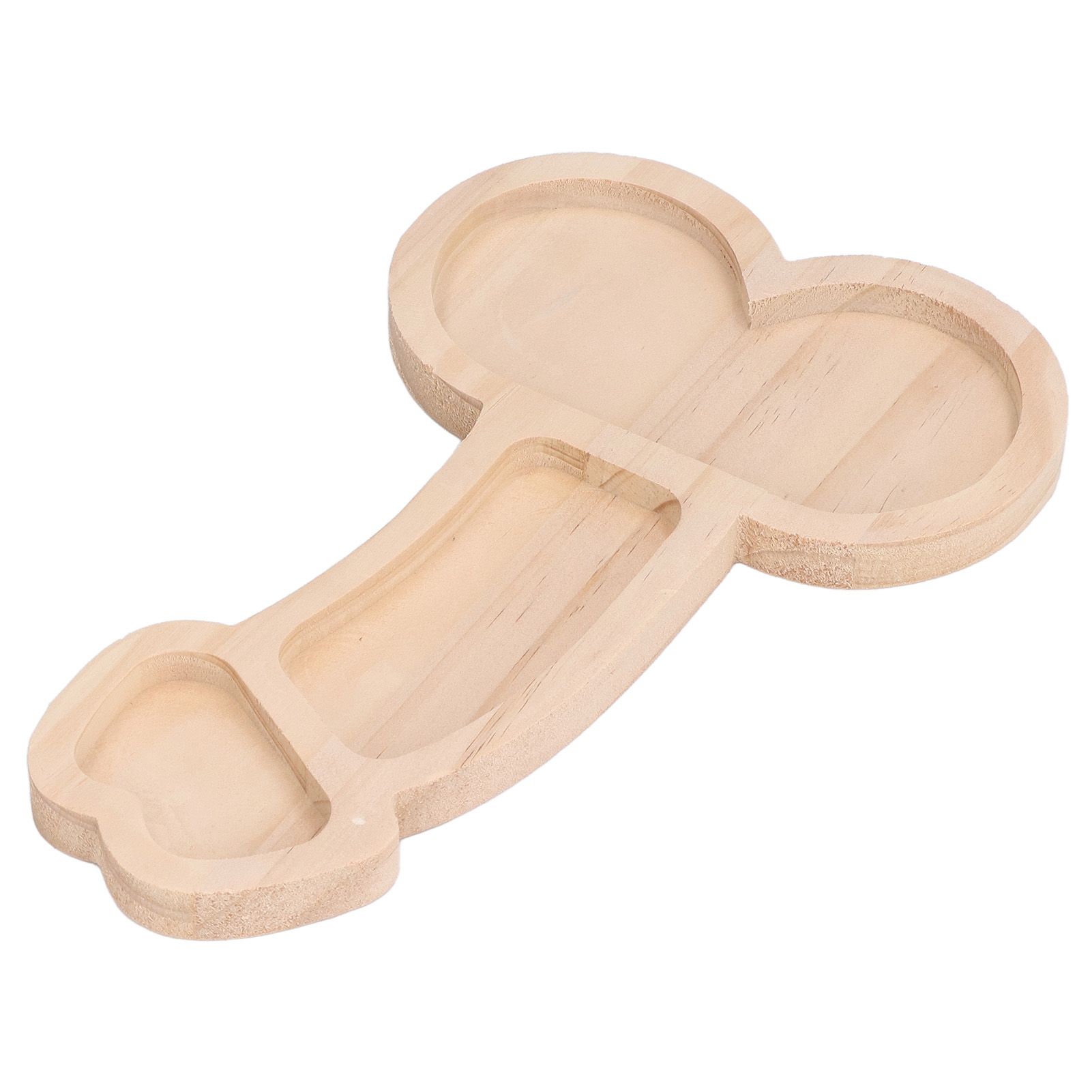 Novelty Aperitif Board 24cm 3 Part BPA Free Cheese Plate Beech Wood Practical Food Platter for Gift Housewarming Party Right - Image 4