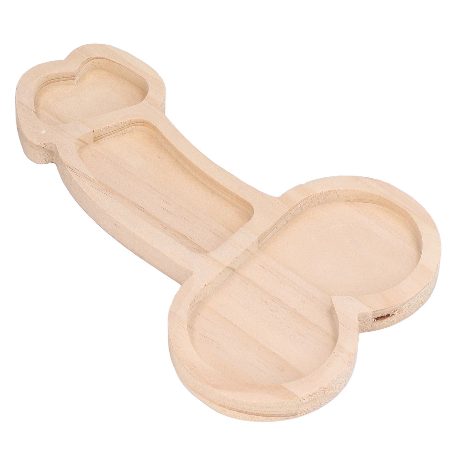 Novelty Aperitif Board 24cm 3 Part BPA Free Cheese Plate Beech Wood Practical Food Platter for Gift Housewarming Party Right - Image 6