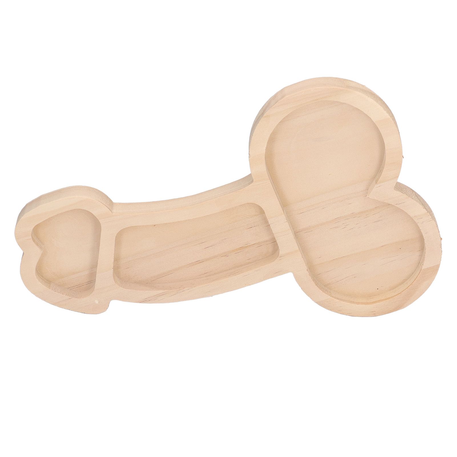 Novelty Aperitif Board 24cm 3 Part BPA Free Cheese Plate Beech Wood Practical Food Platter for Gift Housewarming Party Right - Image 7