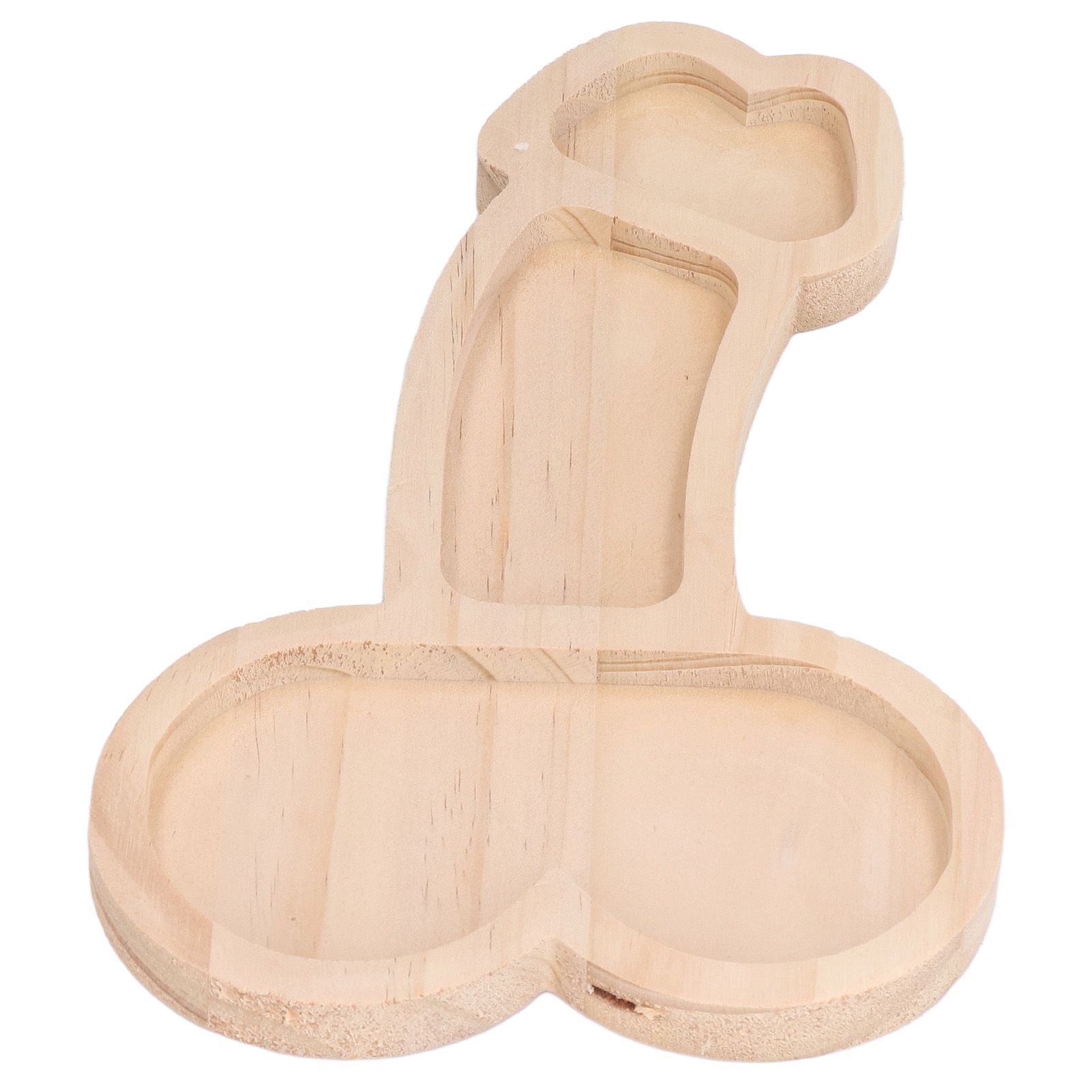 Novelty Aperitif Board 24cm 3 Part BPA Free Cheese Plate Beech Wood Practical Food Platter for Gift Housewarming Party Right - Image 8