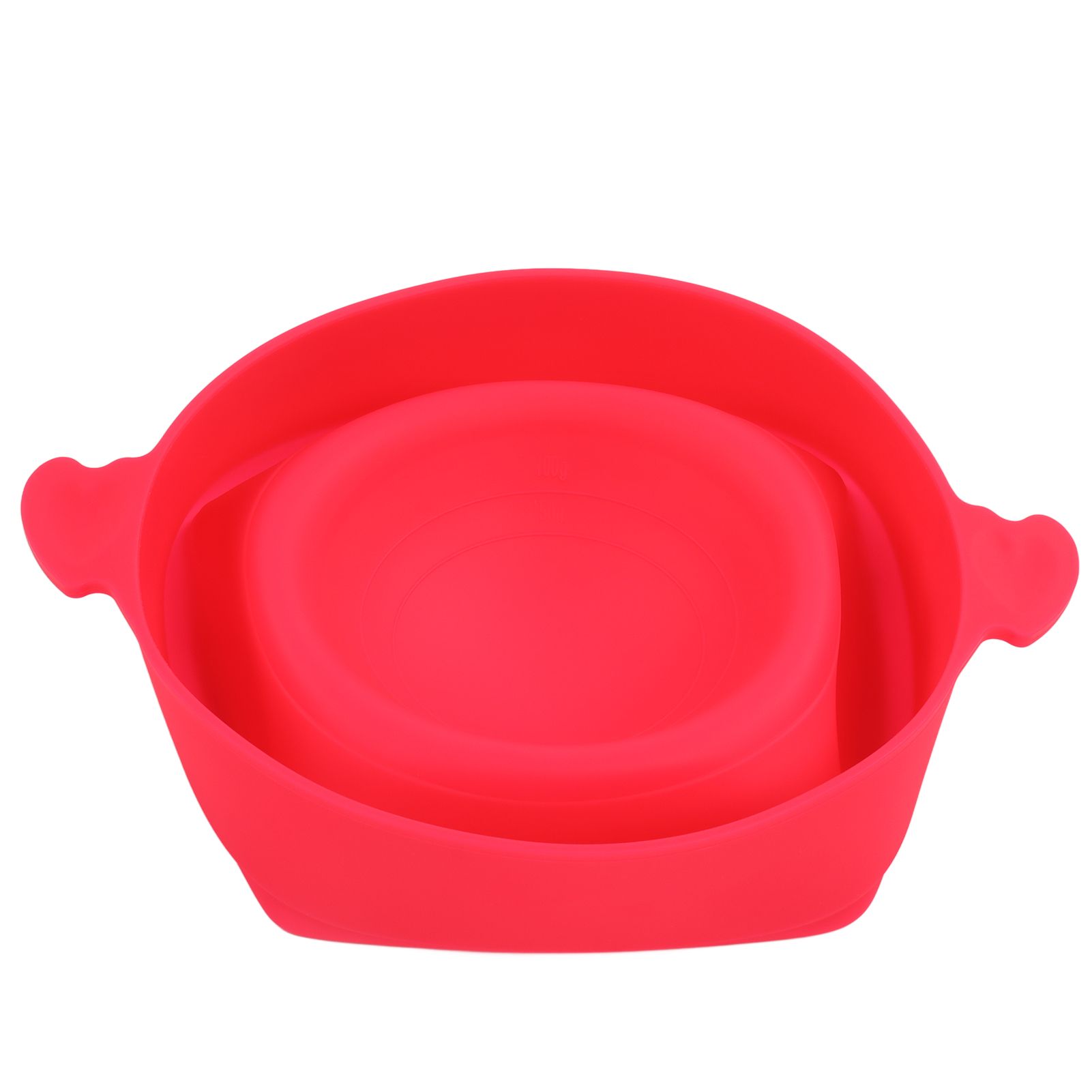 Microwavable Popcorn Bowl with Transparent Lid and Handle Collapsible Silicone Popcorn Maker for Home Rose Red - Image 5