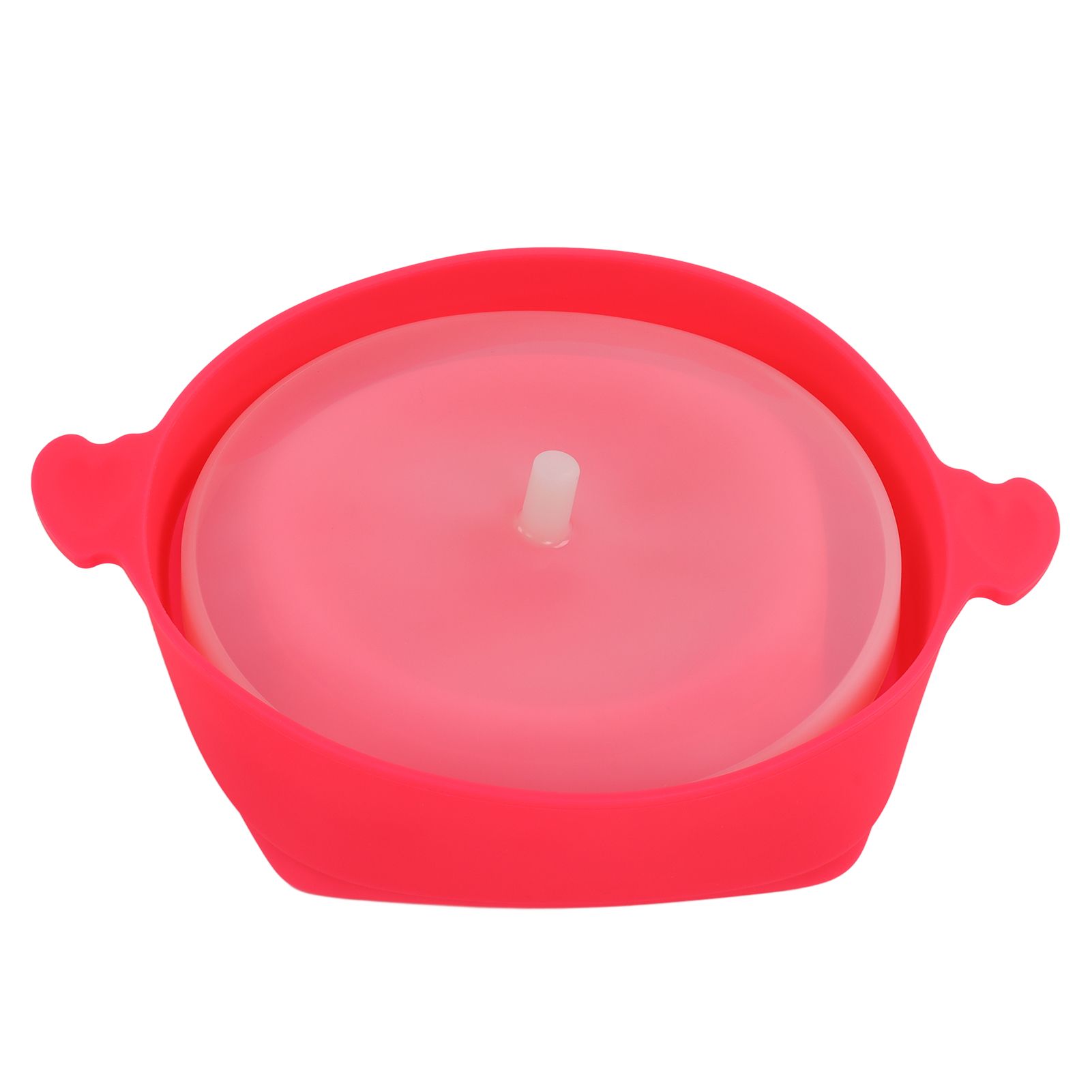 Microwavable Popcorn Bowl with Transparent Lid and Handle Collapsible Silicone Popcorn Maker for Home Rose Red - Image 7
