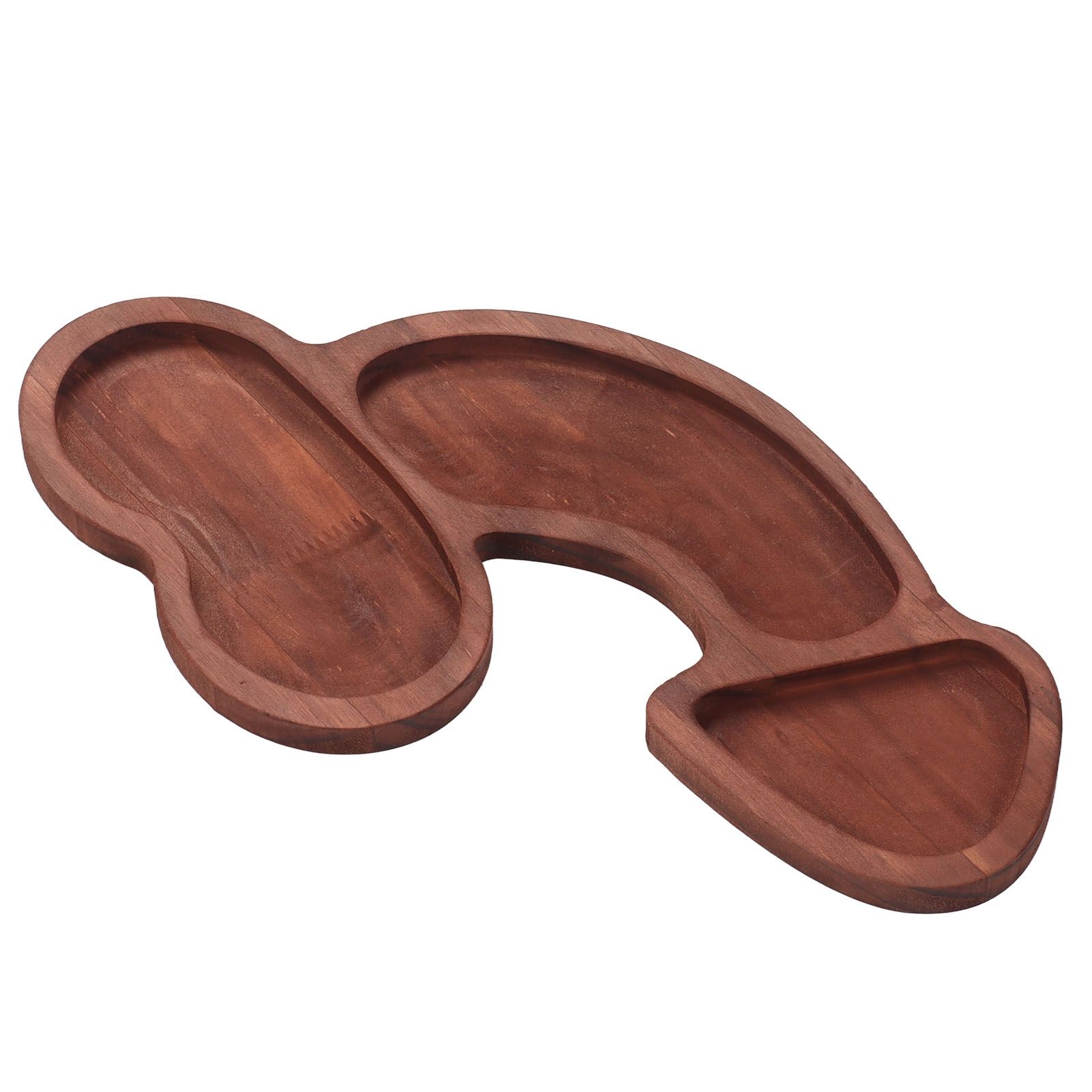 Aperitif Board C Type BPA Free Odorless Easy Cleaning Walnut 3 Large Spaces Cheese Serving Platter for Picnic Plate L - Image 6