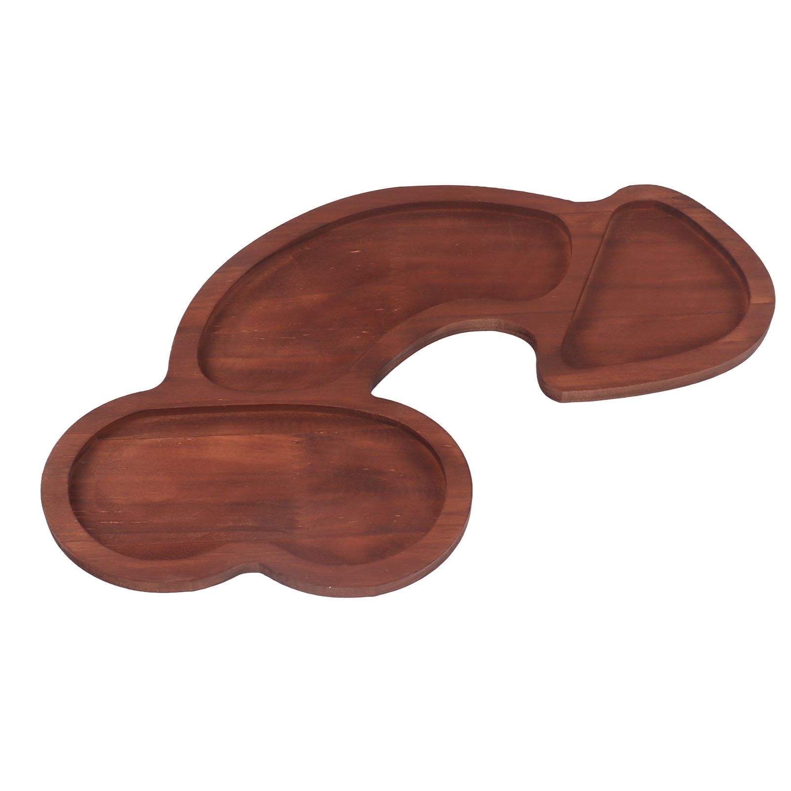 Aperitif Board C Type BPA Free Odorless Easy Cleaning Walnut 3 Large Spaces Cheese Serving Platter for Picnic Plate L - Image 8