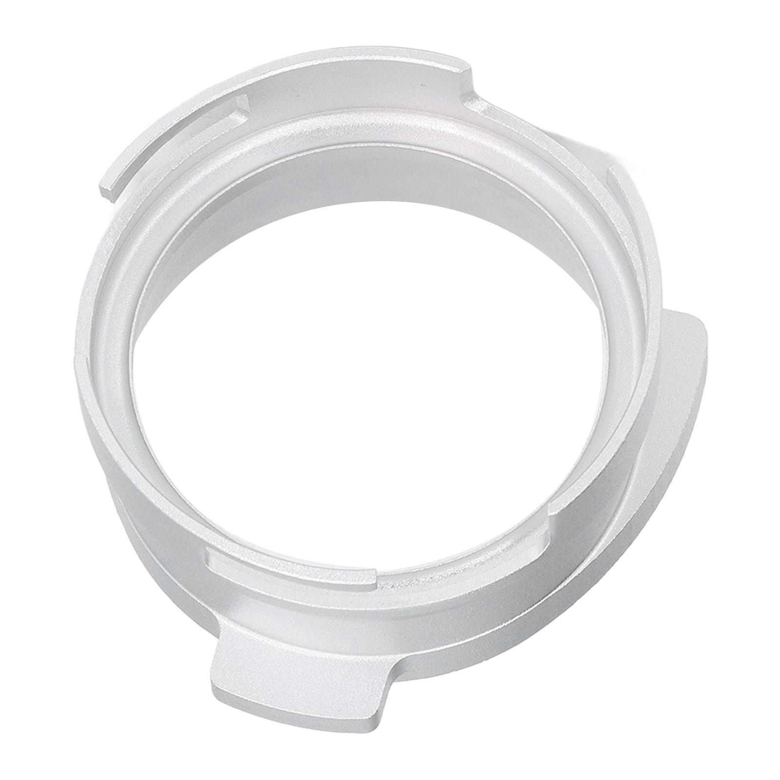 54mm Coffee Portafilter Dosing Funnel Aluminum Alloy Rotatable Dosing Funnel for Coffee Machine Silver - Image 2
