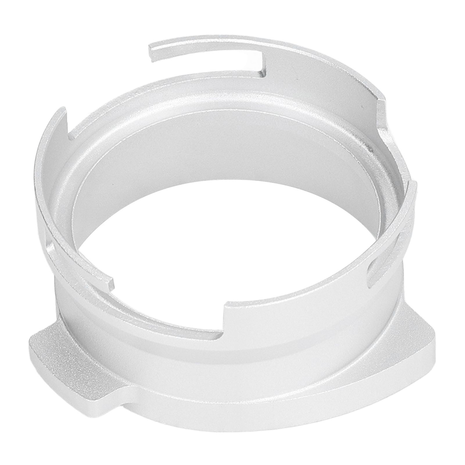 54mm Coffee Portafilter Dosing Funnel Aluminum Alloy Rotatable Dosing Funnel for Coffee Machine Silver - Image 3