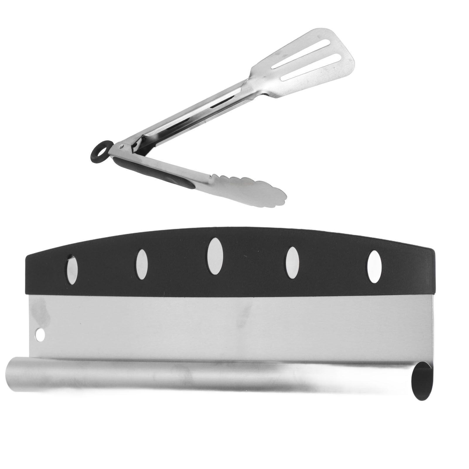 Pizza Cutter Food Grade Stainless Steel High Sharpness Ergonomic Design Rocking Pizza Cutter with Tong for Pizza Cake - Image 3