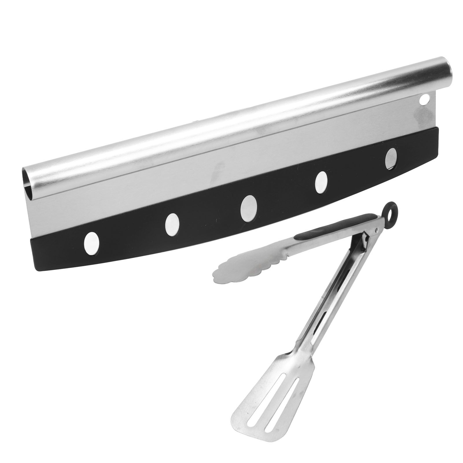 Pizza Cutter Food Grade Stainless Steel High Sharpness Ergonomic Design Rocking Pizza Cutter with Tong for Pizza Cake - Image 4