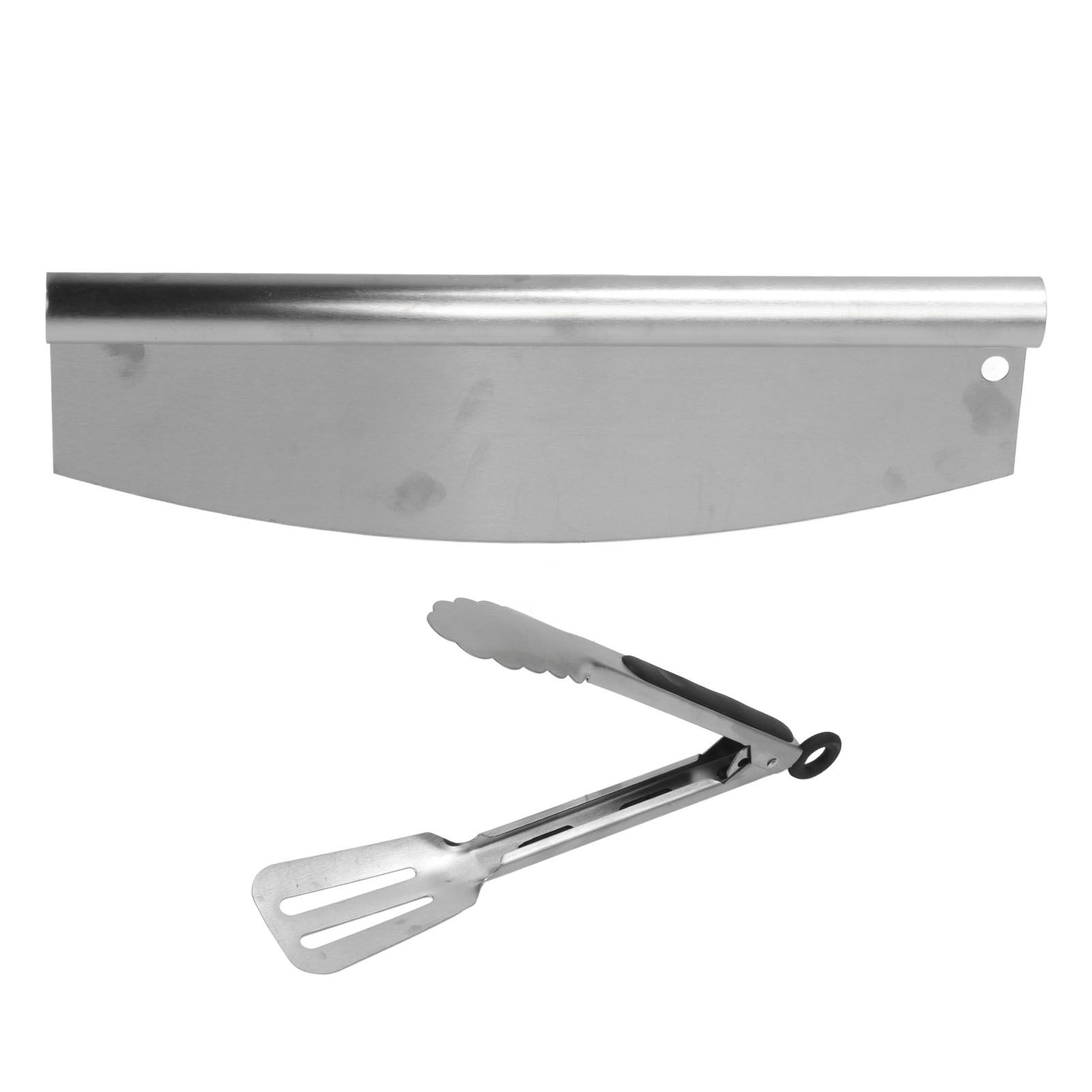 Pizza Cutter Food Grade Stainless Steel High Sharpness Ergonomic Design Rocking Pizza Cutter with Tong for Pizza Cake - Image 8