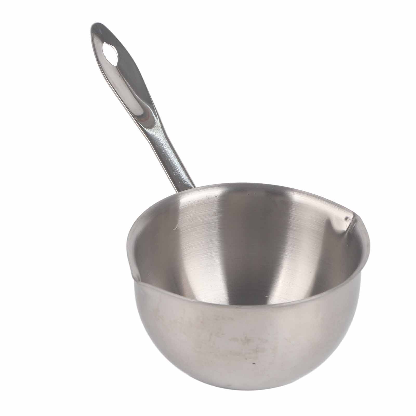 Butter Warmer Pot All in One Flat Induction Bottom Stainless Steel Mini Butter Hot Pot Milk Pot Small Saucepan 300ML - Image 1