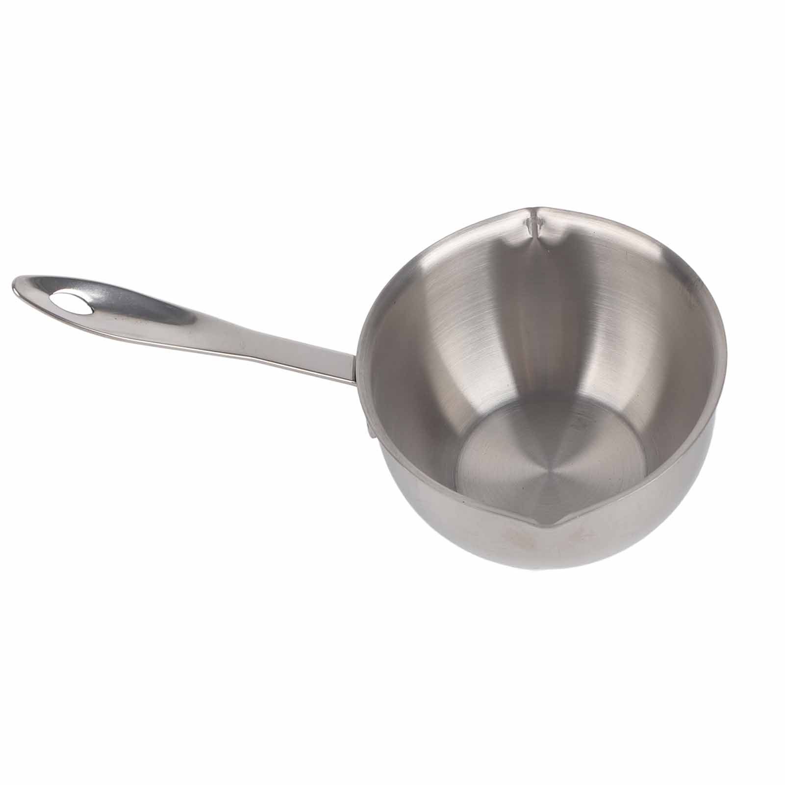 Butter Warmer Pot All in One Flat Induction Bottom Stainless Steel Mini Butter Hot Pot Milk Pot Small Saucepan 300ML - Image 3