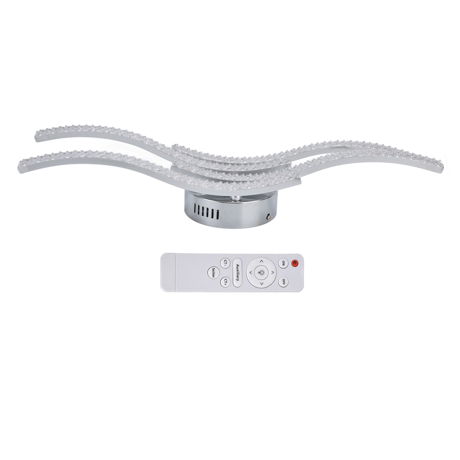 LED Ceiling Light Remote Control Dimming 4 Wavy Ceiling Lamp Tube for Living Room Bedroom AC85‑265V - Image 8