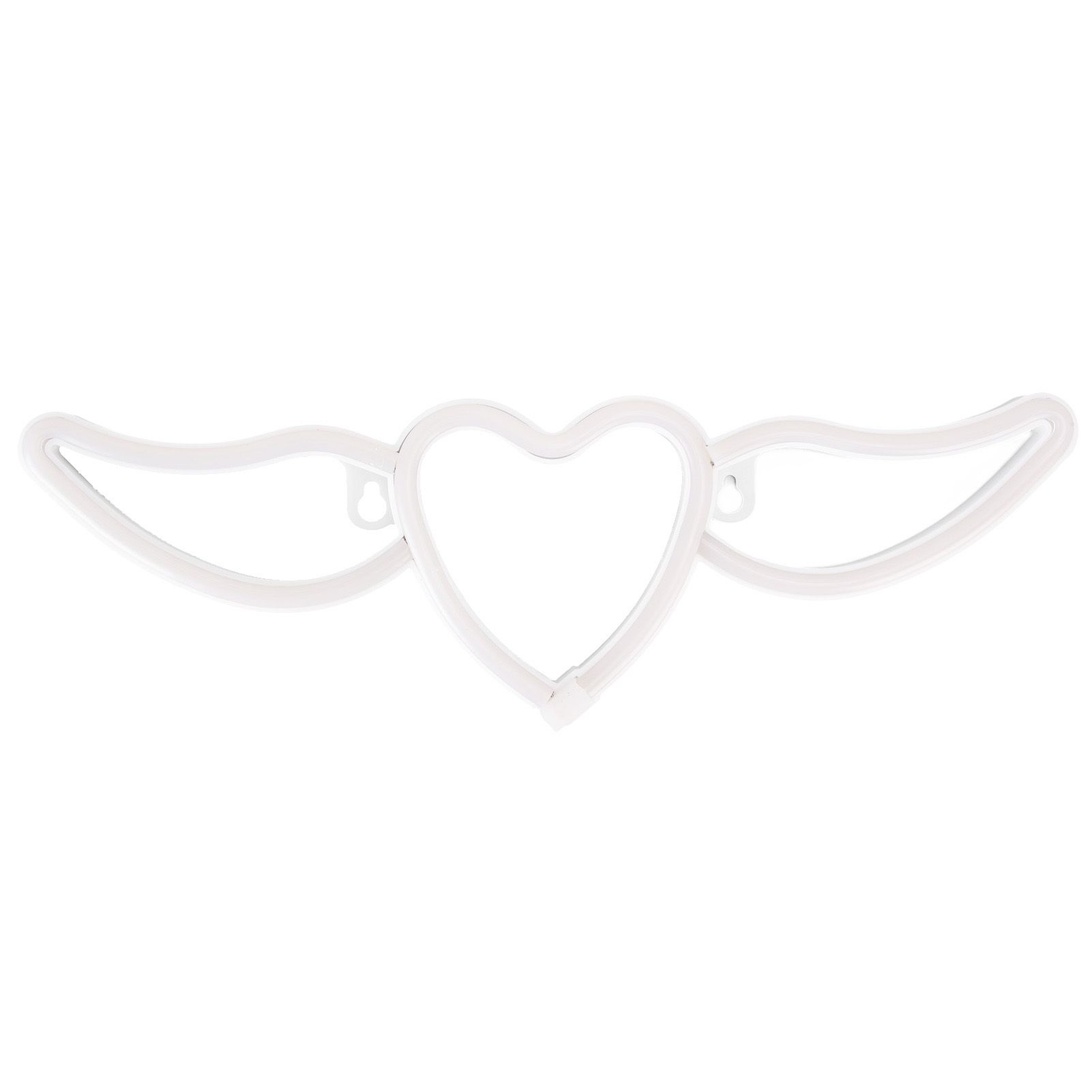 Heart Shaped Neon Light Safe Energy Saving Dual Power Heart Shaped Wings Neon Sign for Valentine's Day Wedding(Warm White Light Pink Light ) - Image 6