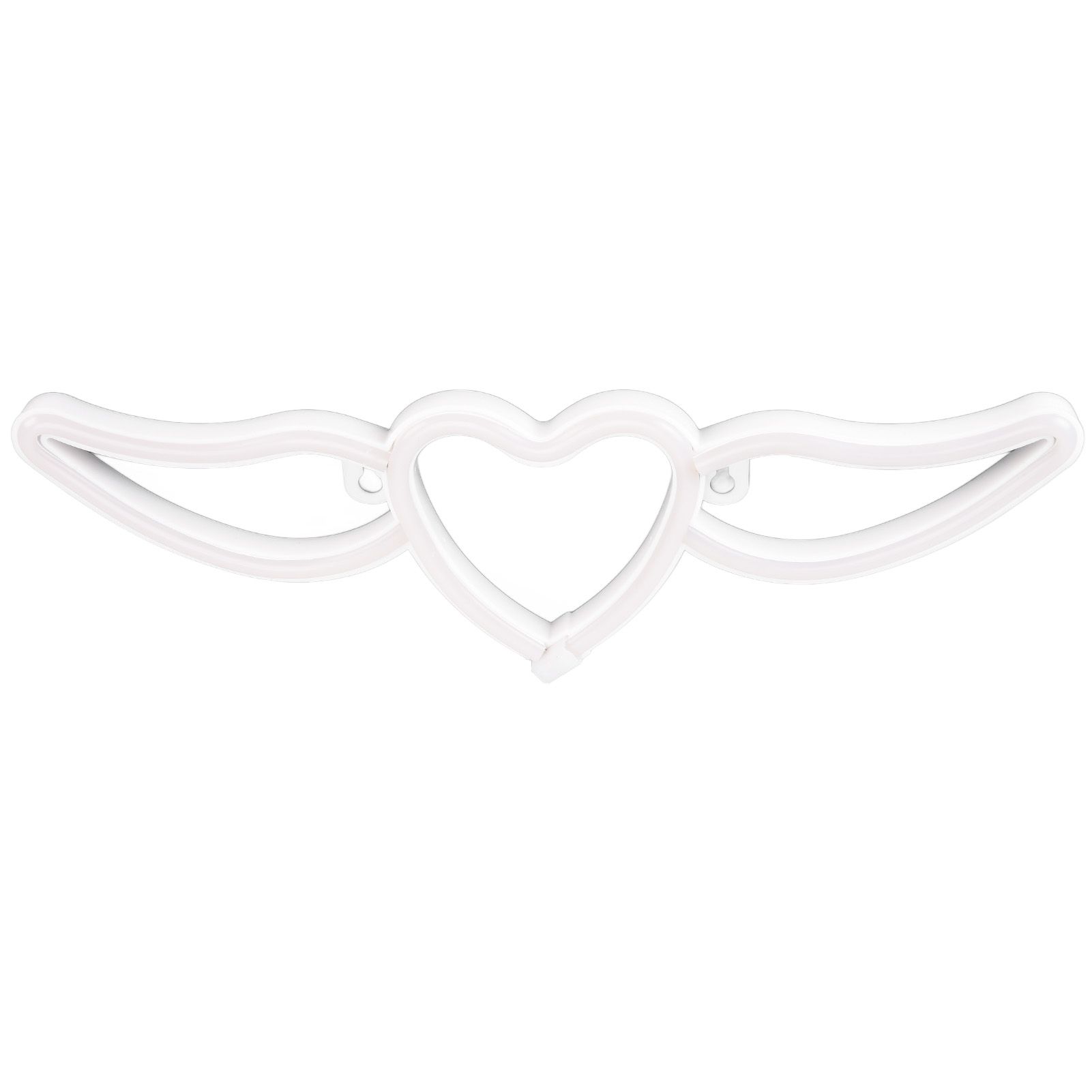 Heart Shaped Neon Light Safe Energy Saving Dual Power Heart Shaped Wings Neon Sign for Valentine's Day Wedding(Purple Light Warm White Light ) - Image 4