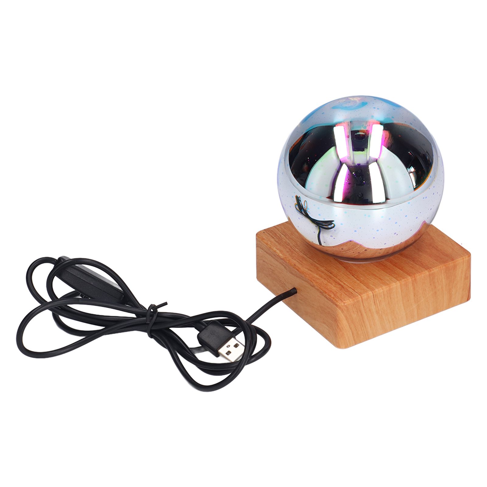 3D Firework Light LED Colorful Table Lamp USB Powered Glass Ball Night Light for Bedroom Office - Image 2