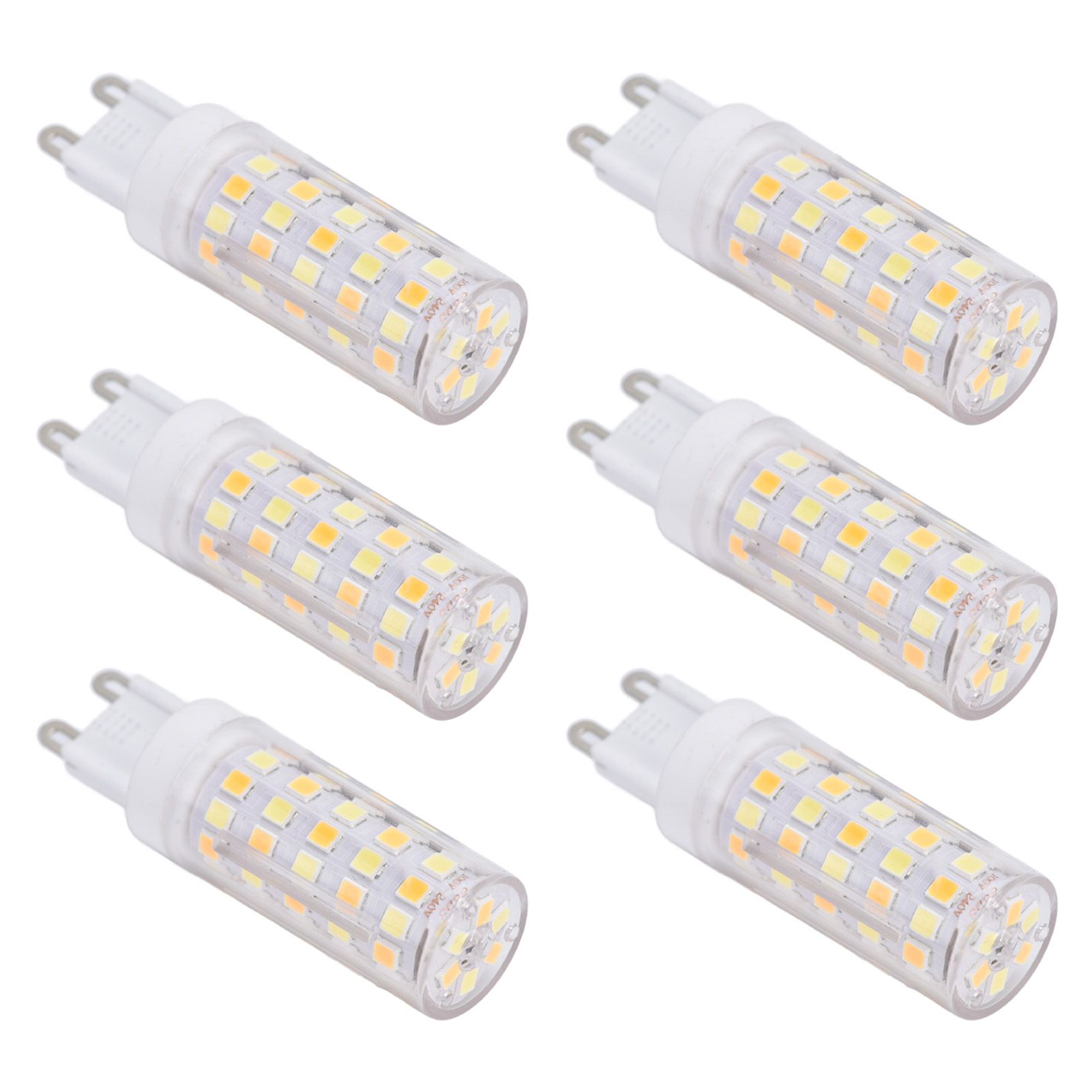 6PCS 66LED G9 Light Bulb 9W 85‑265V Small Ceiling Lamp Bulb 3 Light Color Wall Lamp Bulb for Home - Image 3