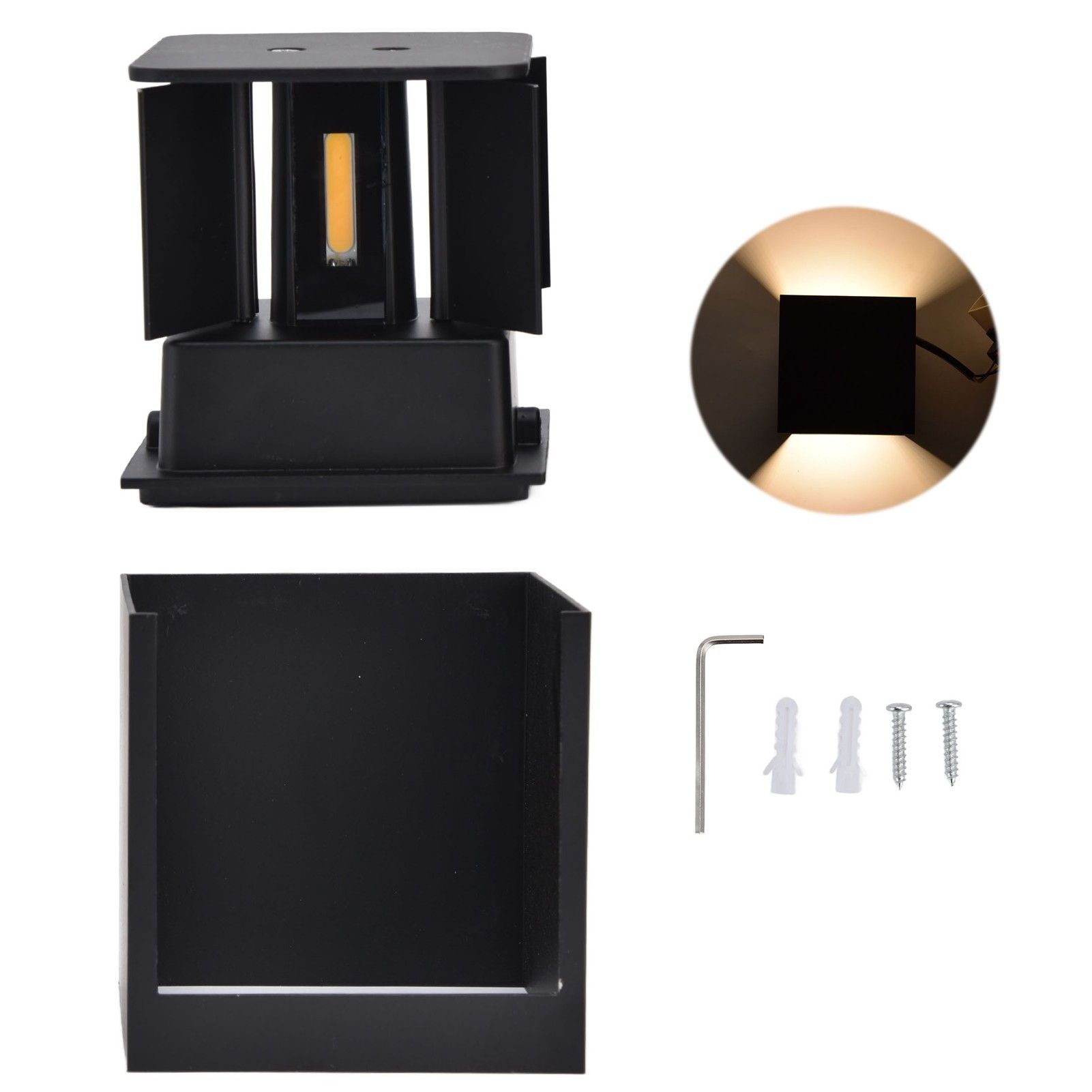 3.9in Wall Lamp Adjustable Light Angle Energy Saving Environmental Friendly Up Down Wall Light 90‑265V7W - Image 1