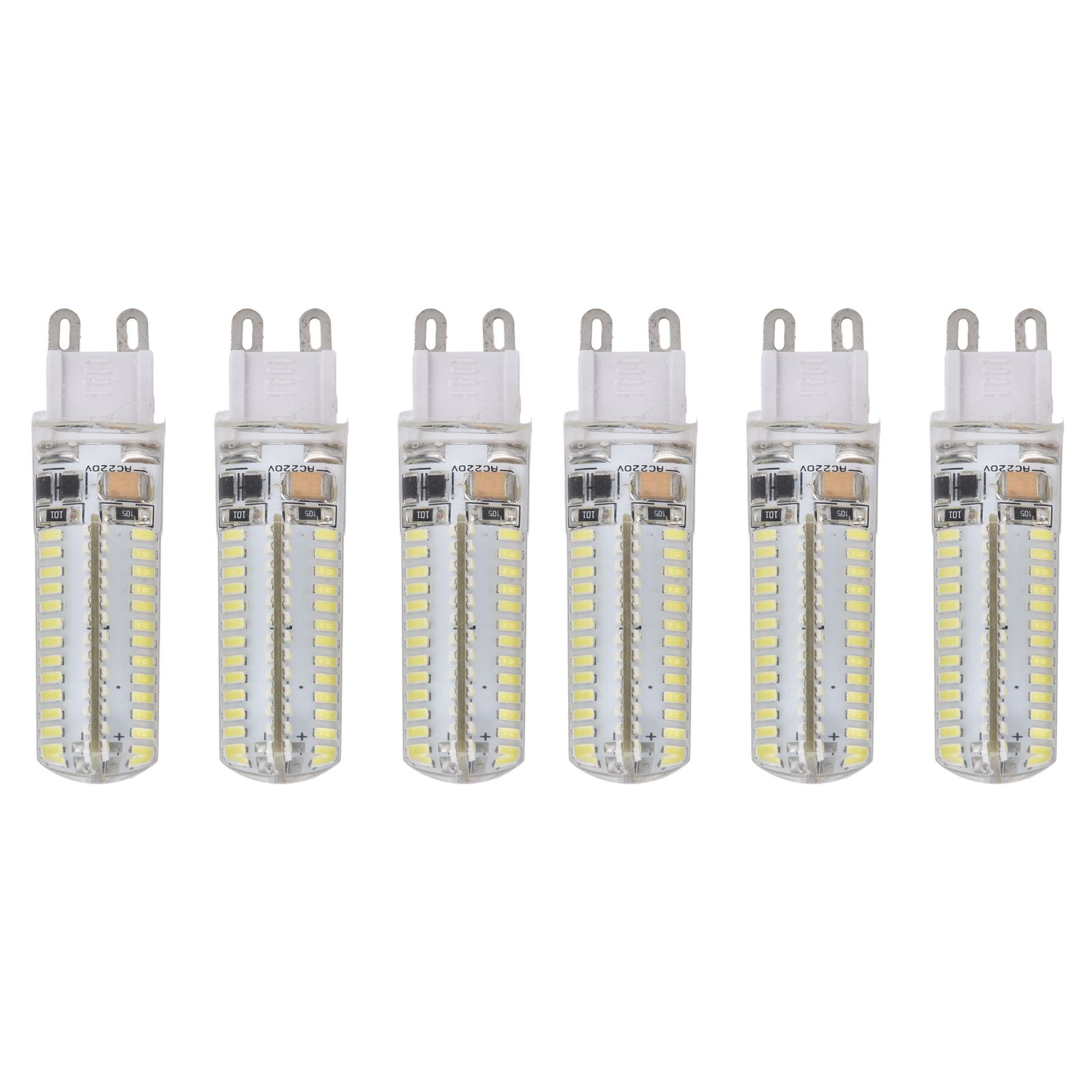 6Pcs G9 Silicone Bulbs 5W 104LED Light Bulb IP45 Waterproof for Home Chandelier Wall Lamp 220VWarm Light - Image 2