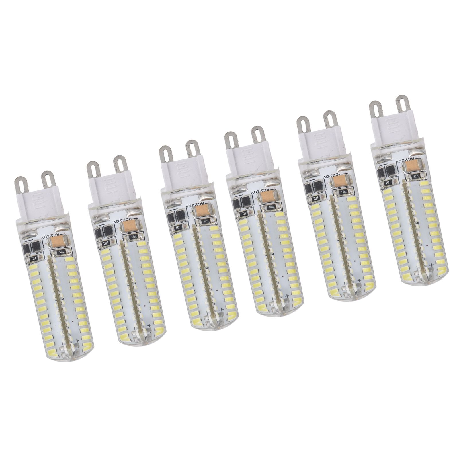 6Pcs G9 Silicone Bulbs 5W 104LED Light Bulb IP45 Waterproof for Home Chandelier Wall Lamp 220VWarm Light - Image 3