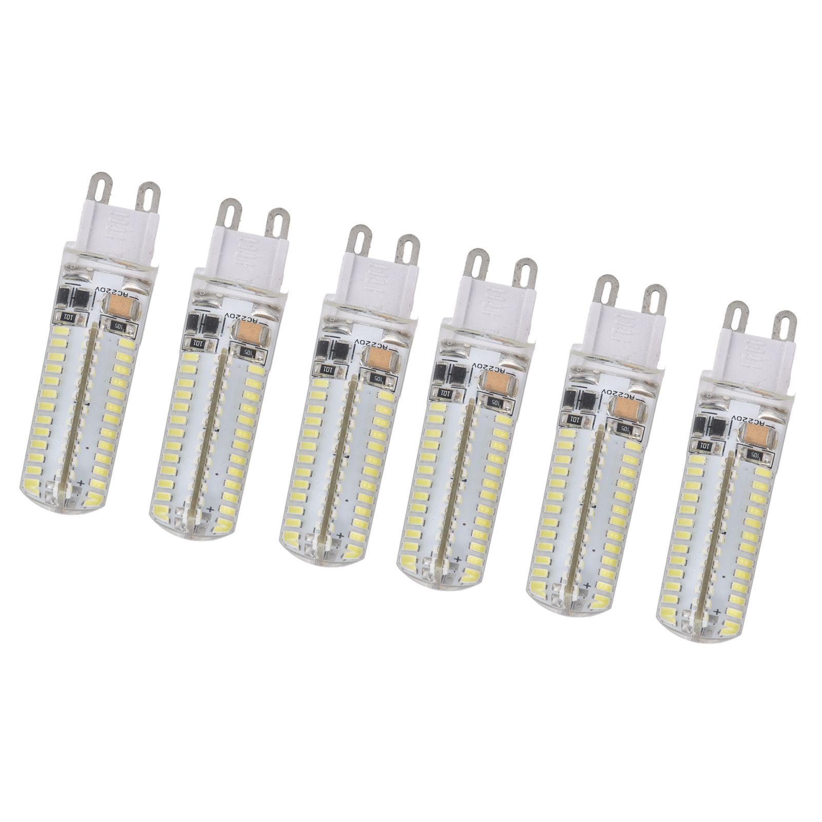 6Pcs G9 Silicone Bulbs 5W 104LED Light Bulb IP45 Waterproof for Home Chandelier Wall Lamp 220VWarm Light - Image 4