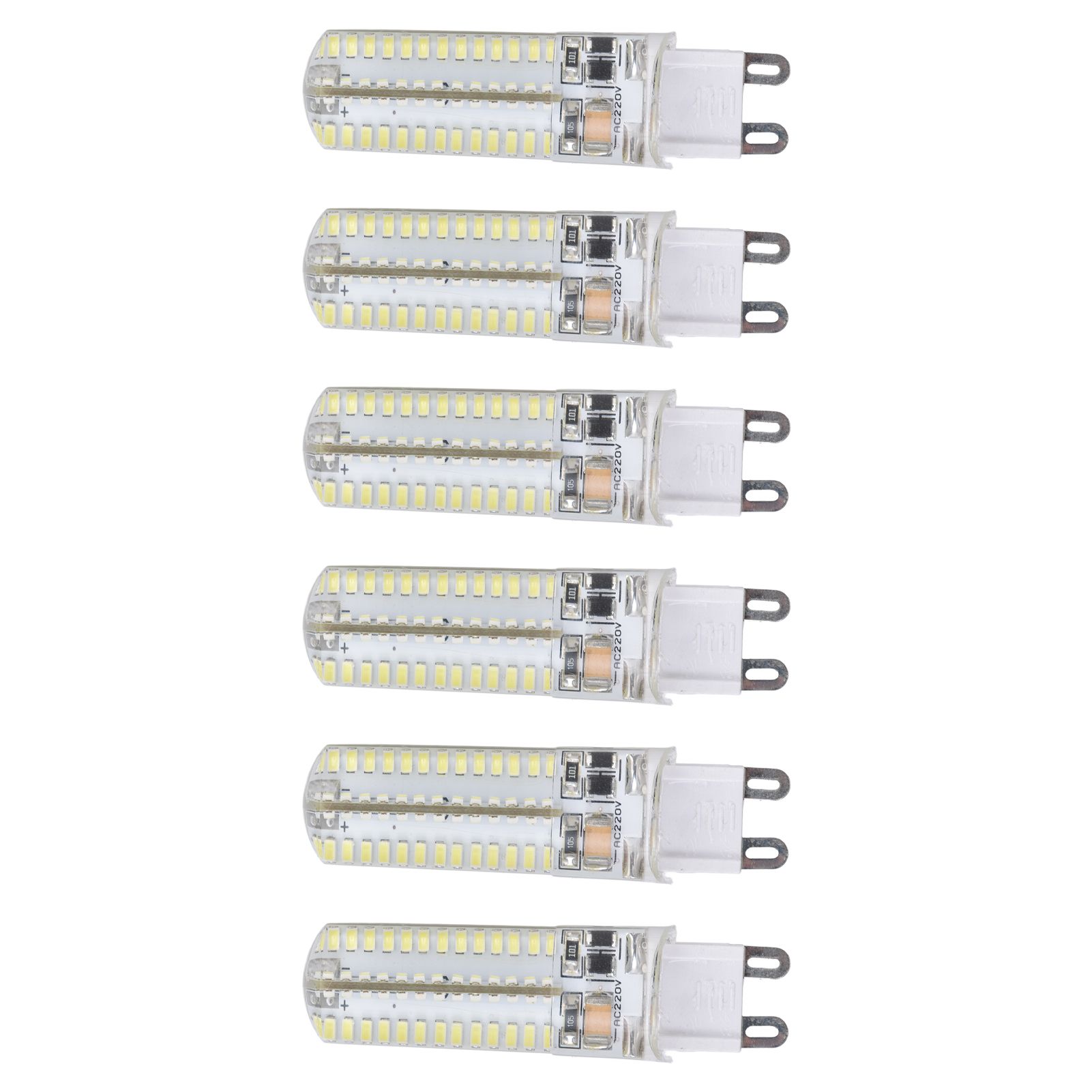 6Pcs G9 Silicone Bulbs 5W 104LED Light Bulb IP45 Waterproof for Home Chandelier Wall Lamp 220VWarm Light - Image 7