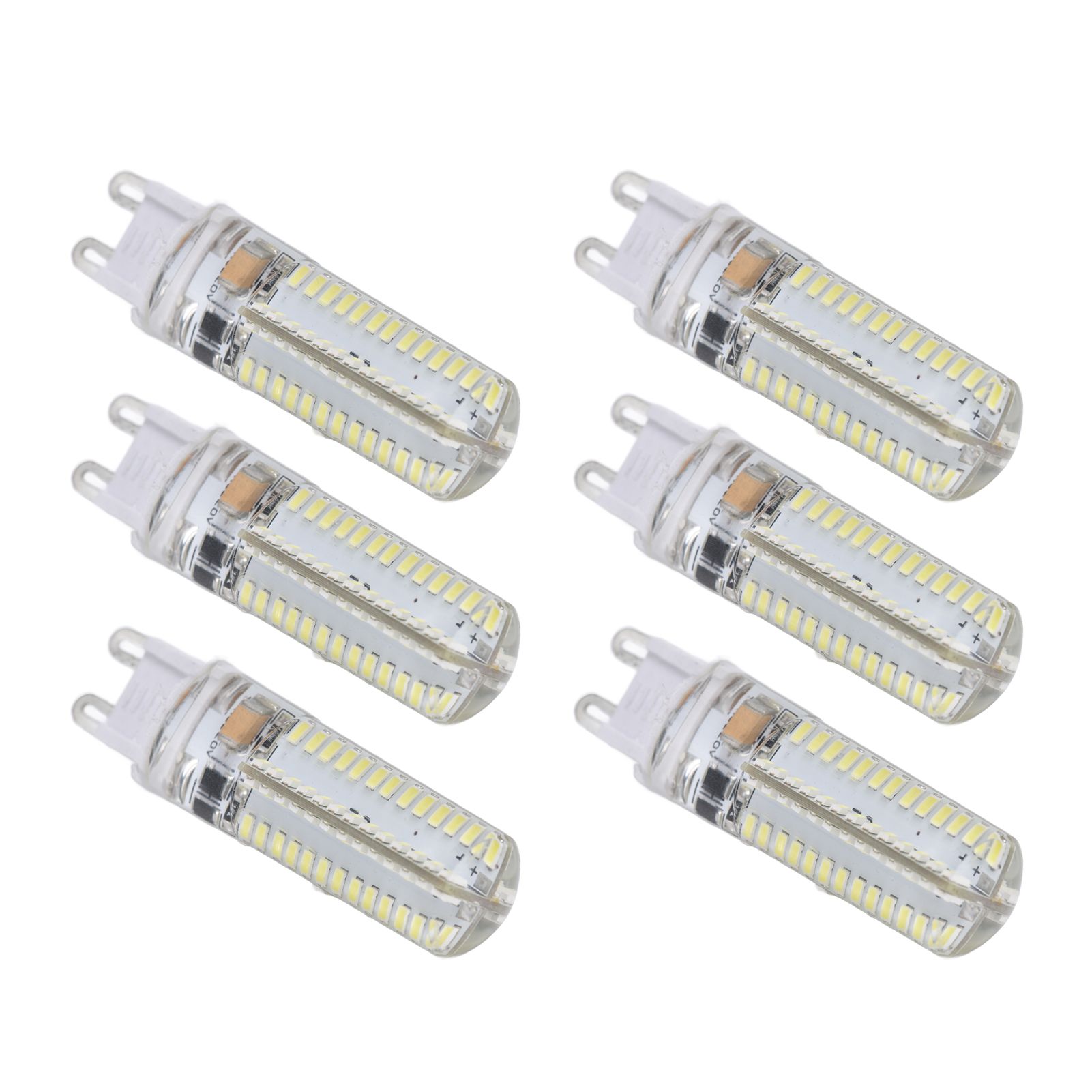 6Pcs G9 Silicone Bulbs 5W 104LED Light Bulb IP45 Waterproof for Home Chandelier Wall Lamp 220VWarm Light - Image 8