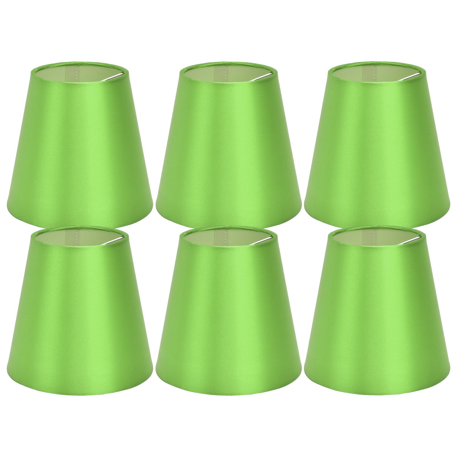 6PCS E14 Lamp Shade Fabric Lampshade Table Lamp Ceiling Lamp Shade for Bedroom Living RoomFluorescent Green PX157 - Image 1