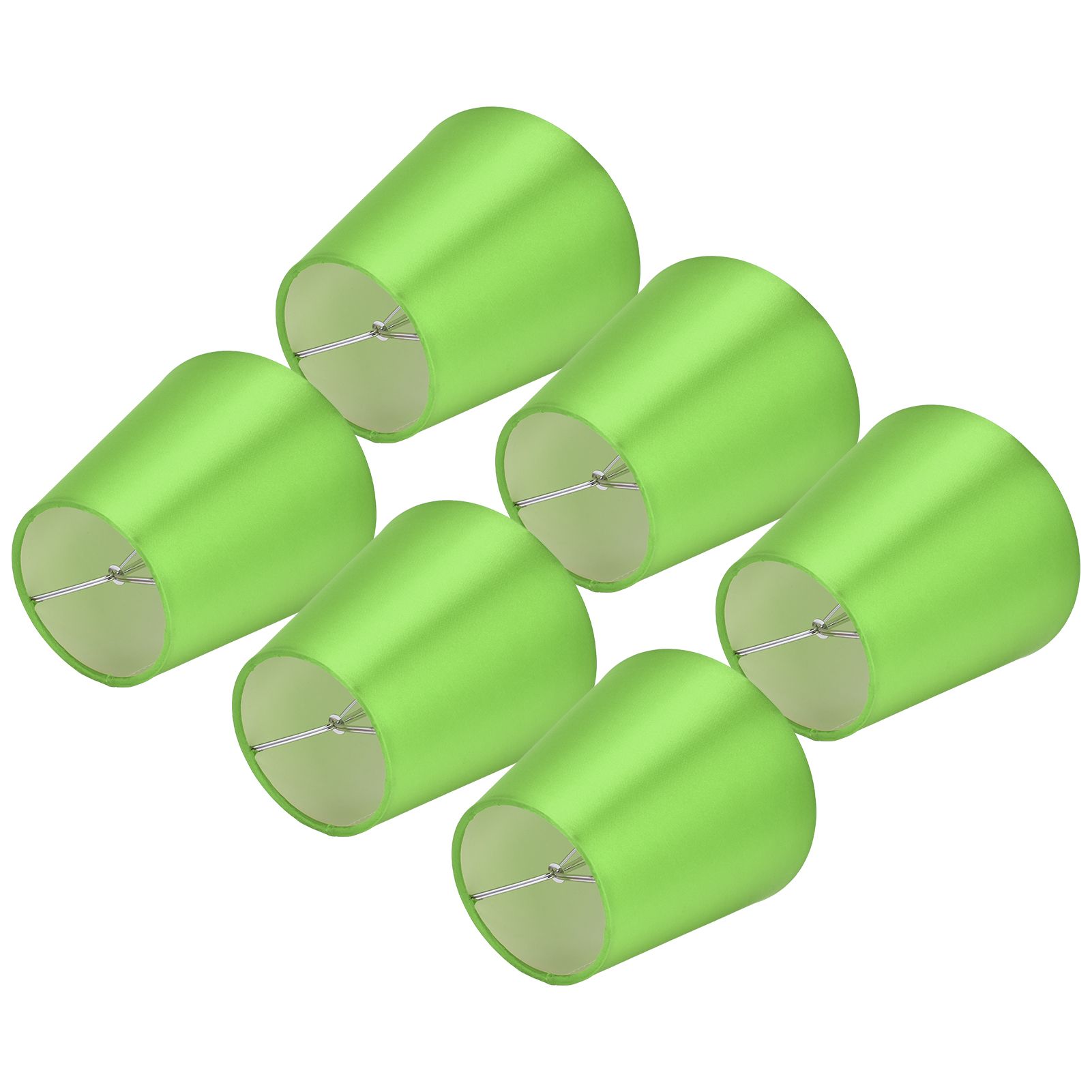 6PCS E14 Lamp Shade Fabric Lampshade Table Lamp Ceiling Lamp Shade for Bedroom Living RoomFluorescent Green PX157 - Image 4