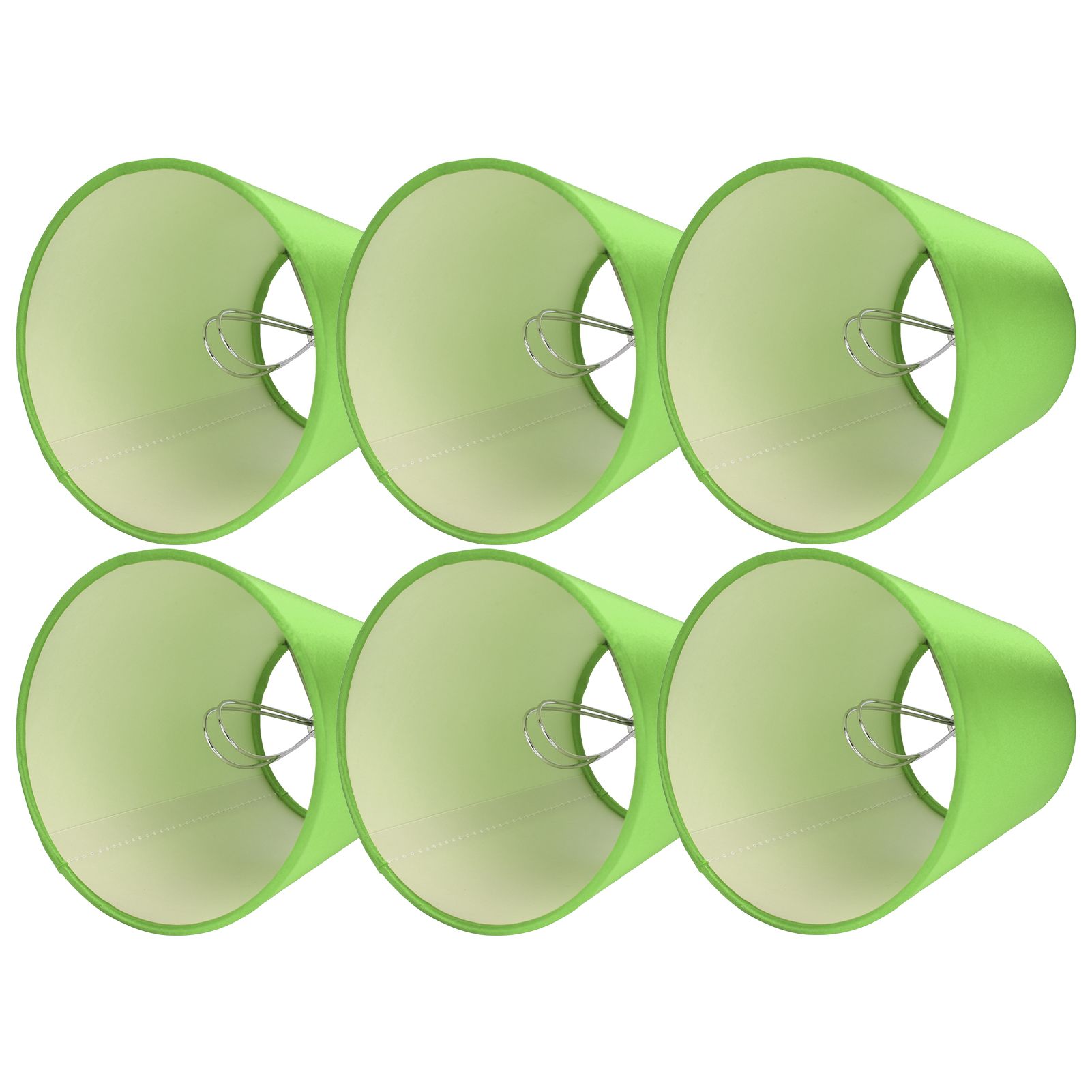 6PCS E14 Lamp Shade Fabric Lampshade Table Lamp Ceiling Lamp Shade for Bedroom Living RoomFluorescent Green PX157 - Image 6