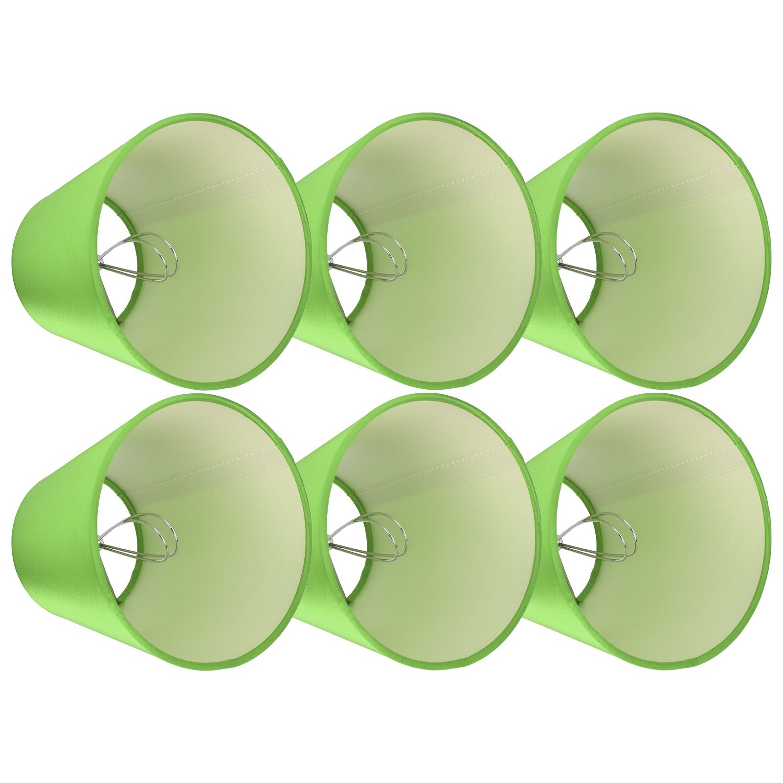 6PCS E14 Lamp Shade Fabric Lampshade Table Lamp Ceiling Lamp Shade for Bedroom Living RoomFluorescent Green PX157 - Image 7