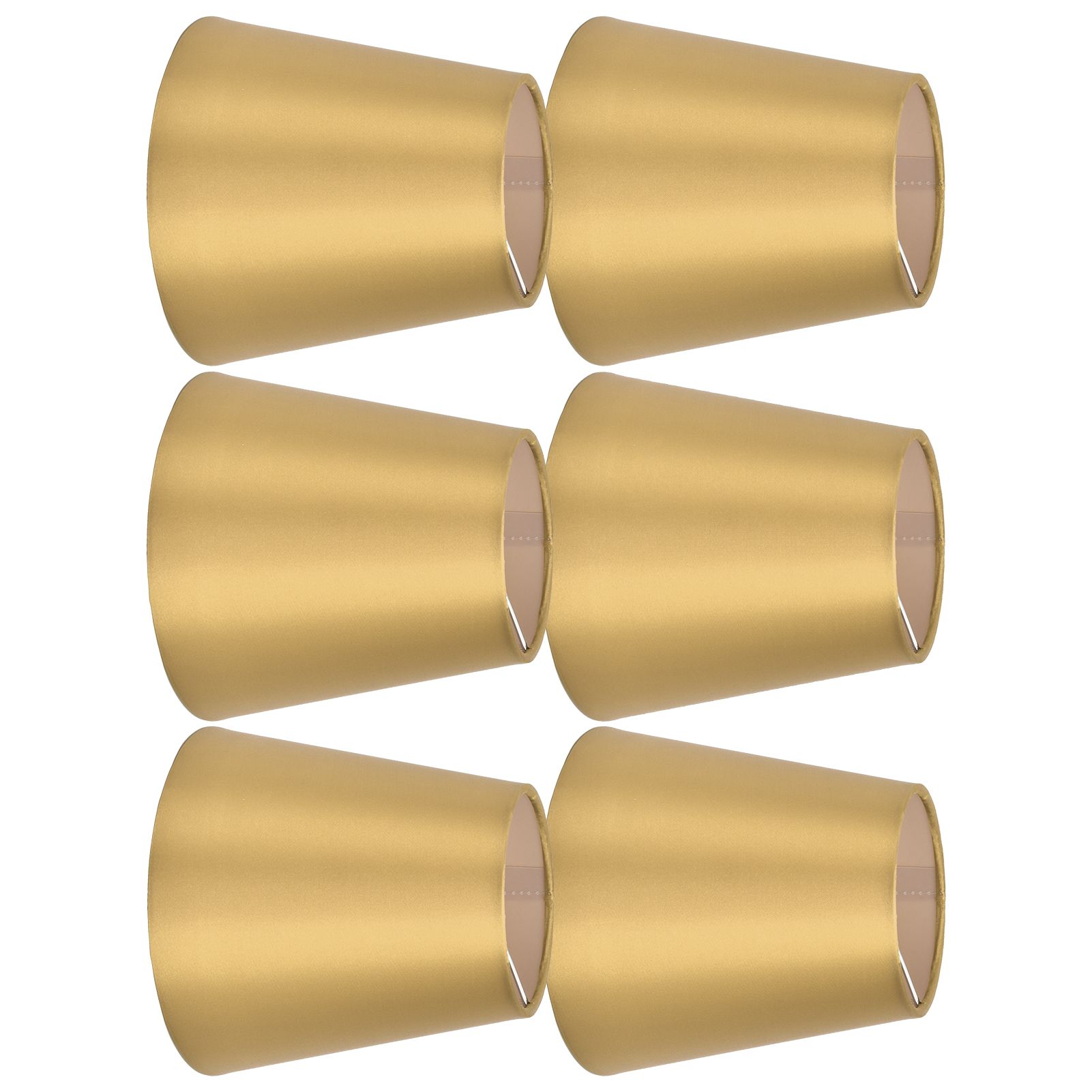 6PCS E14 Lamp Shade Fabric Lampshade Table Lamp Ceiling Lamp Shade for Bedroom Living RoomGold PX153 - Image 2
