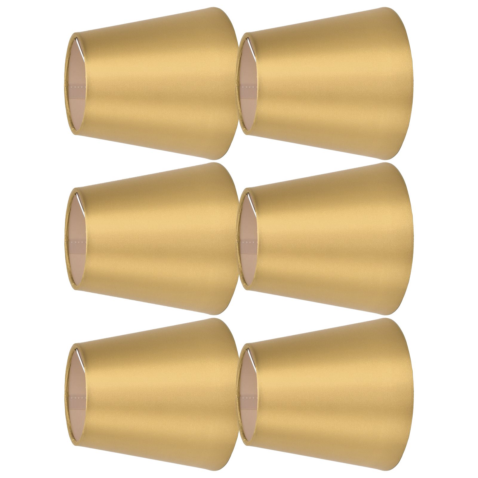 6PCS E14 Lamp Shade Fabric Lampshade Table Lamp Ceiling Lamp Shade for Bedroom Living RoomGold PX153 - Image 3