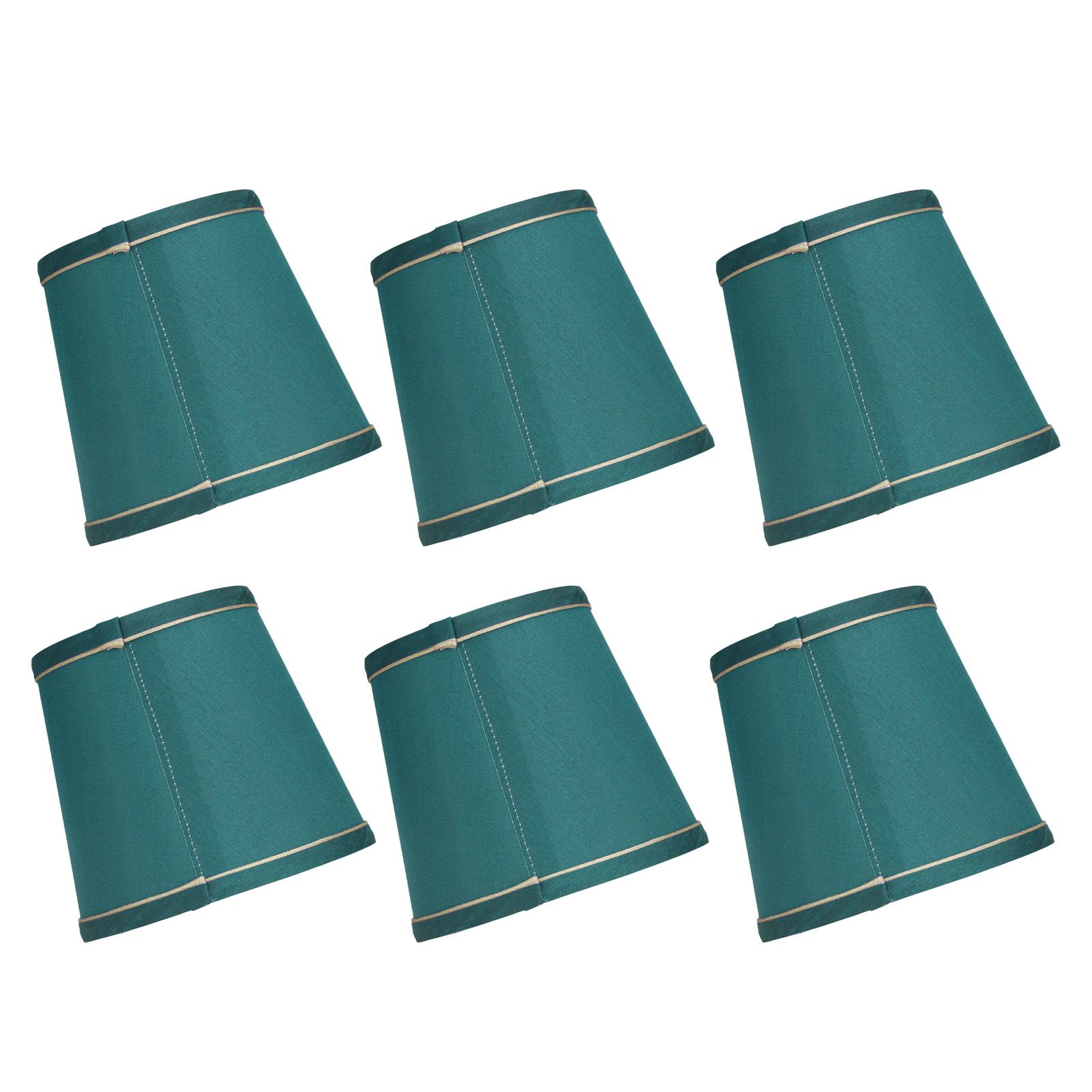 6PCS Fabric Lampshade Modern Simple Fabric Light Lampshade Phnom Penh Craftsmanship for E14 LampDark Green (PX198) - Image 7