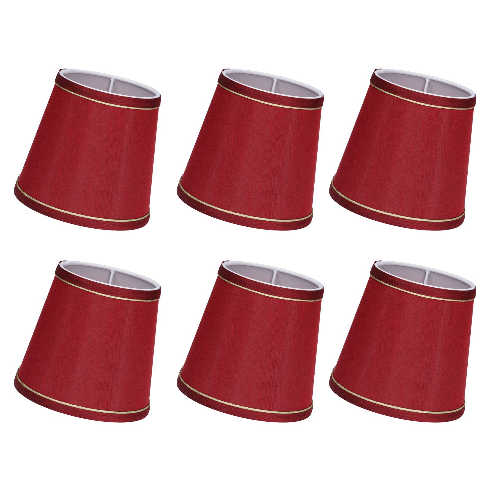6PCS Fabric Lampshade Modern Simple Fabric Light Lampshade Phnom Penh Craftsmanship for E14 LampWine Red (PX43) - Image 7