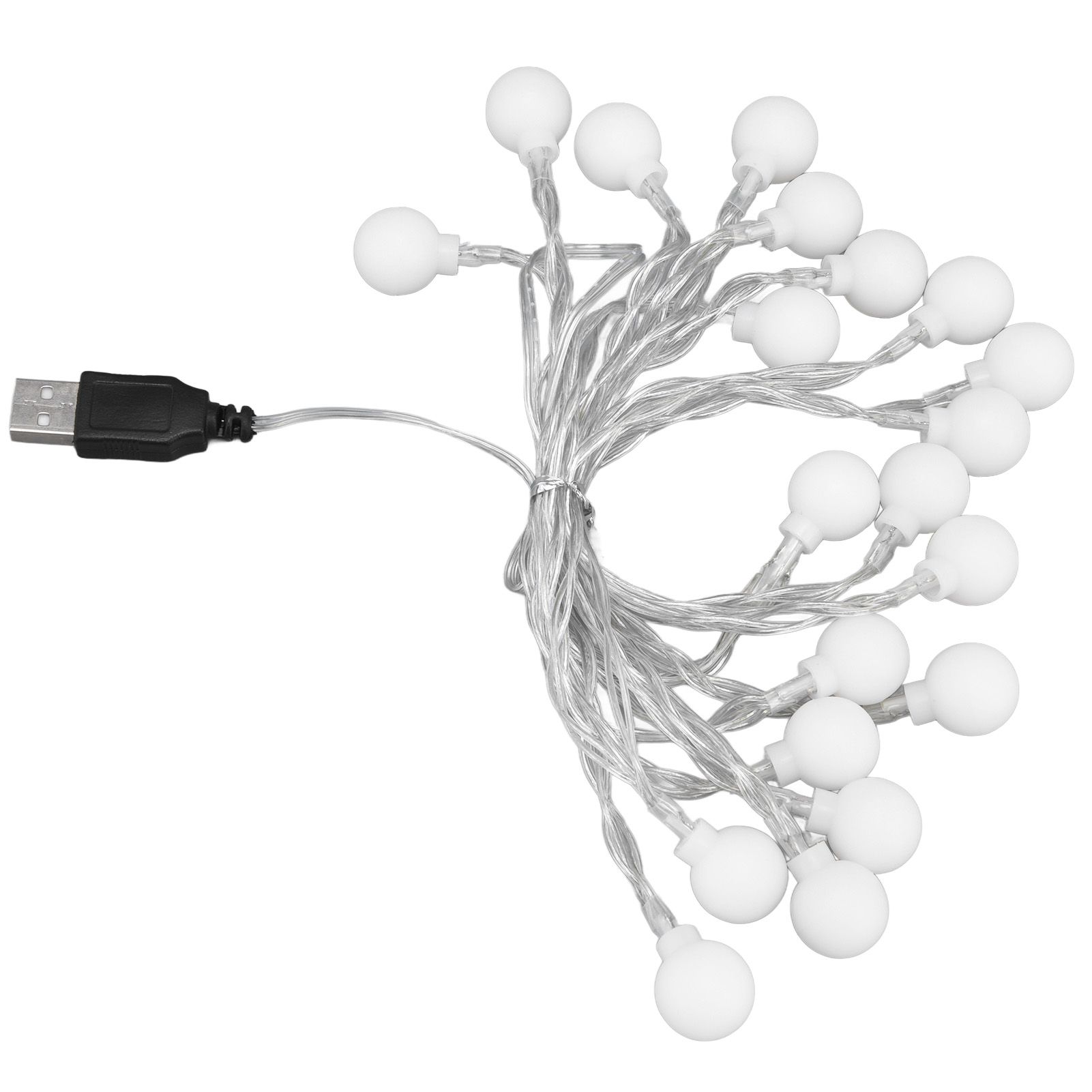 3 M 20LED String Lights LED Globe Outdoor Indoor String Lights for Girls Room Decoration Festive Birthday USB Power Supply - Image 2
