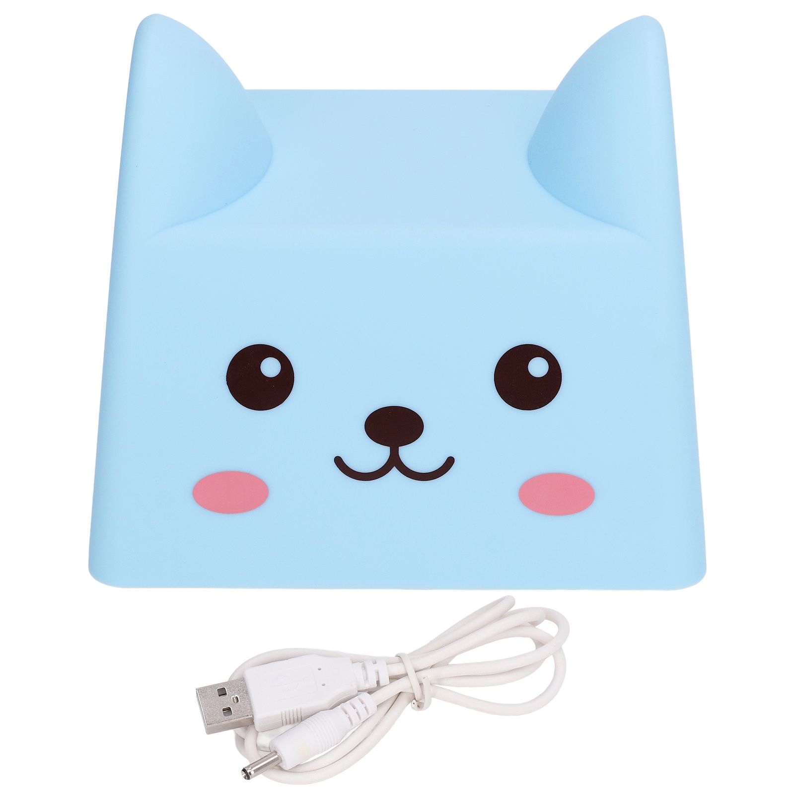 Night Lamp Exquisite Cute Blue Cat Shape White Light Source Interesting Decorative Lighting Device for Kids - Image 1