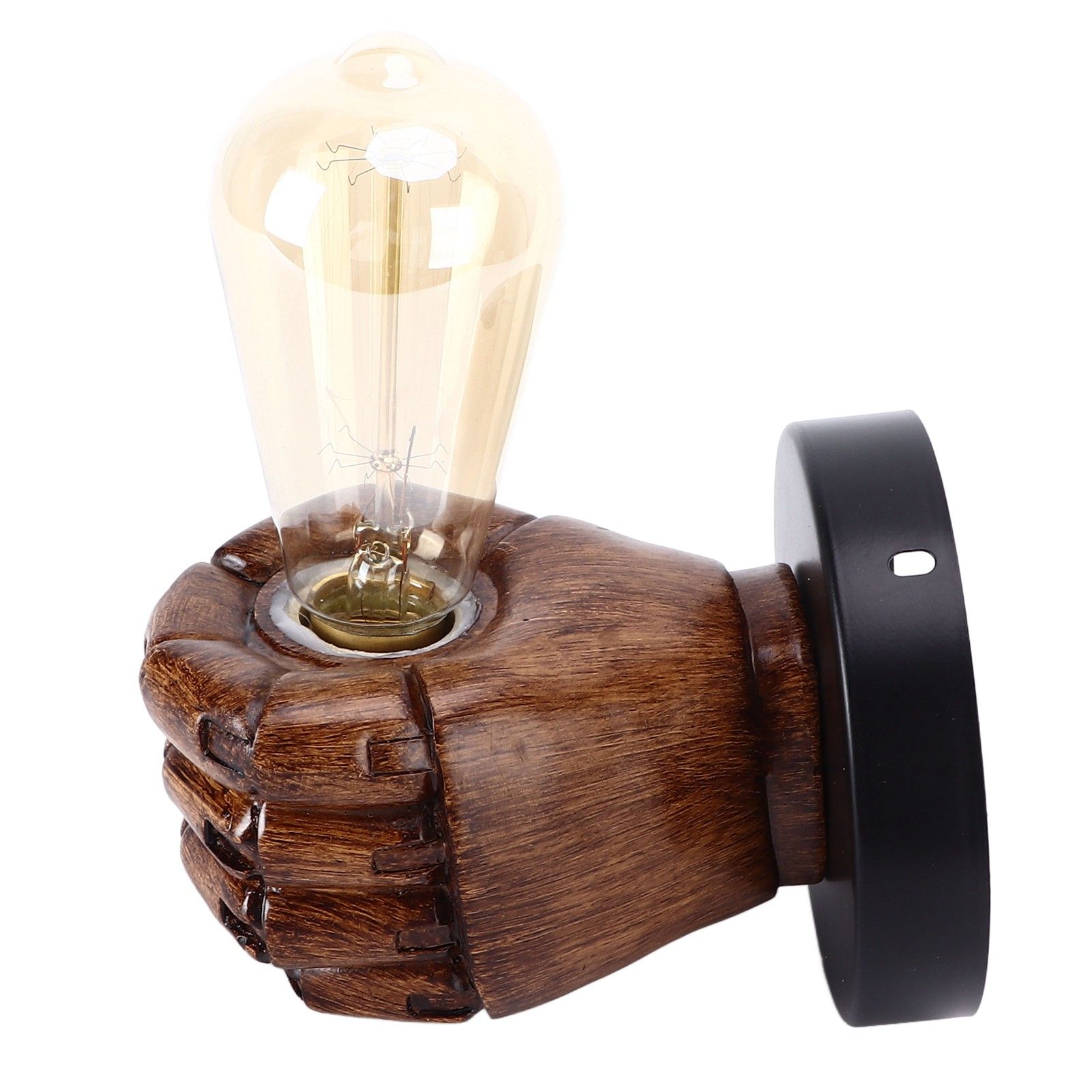 Wall Mounted Lamp Fist Shape Vintage Industrial Style Wall Sconce With Base Mount Connector for Bedroom Bar Cafe 220VLeft Hand - Image 7