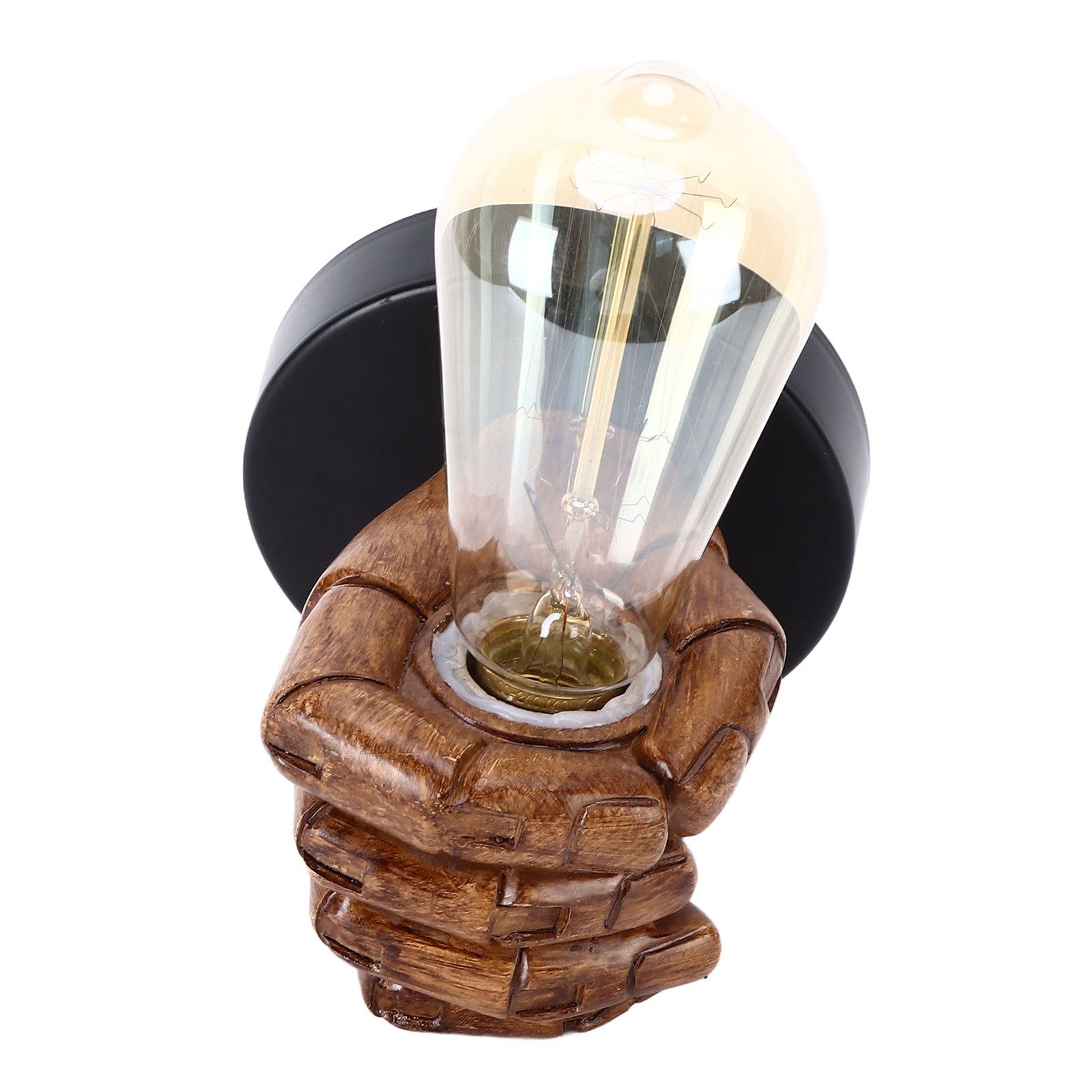 Wall Mounted Lamp Fist Shape Vintage Industrial Style Wall Sconce With Base Mount Connector for Bedroom Bar Cafe 220VRight Hand - Image 5
