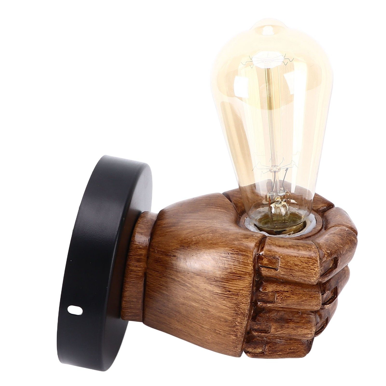 Wall Mounted Lamp Fist Shape Vintage Industrial Style Wall Sconce With Base Mount Connector for Bedroom Bar Cafe 220VRight Hand - Image 8