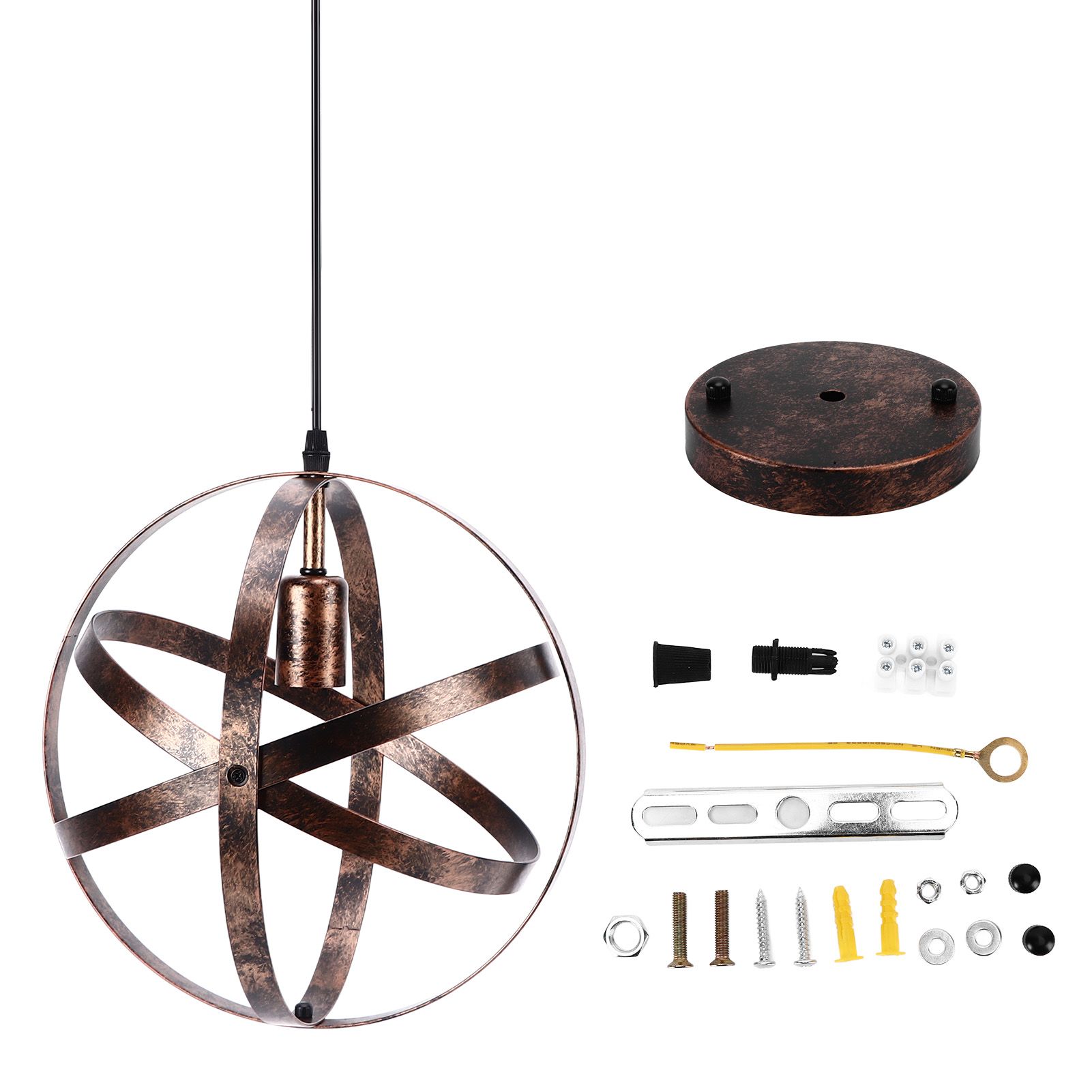 Ball Earth Chandelier Retro American Industry Warm Romantic Stable Firm Wall Lamp for Coffee Shop Store - Image 1