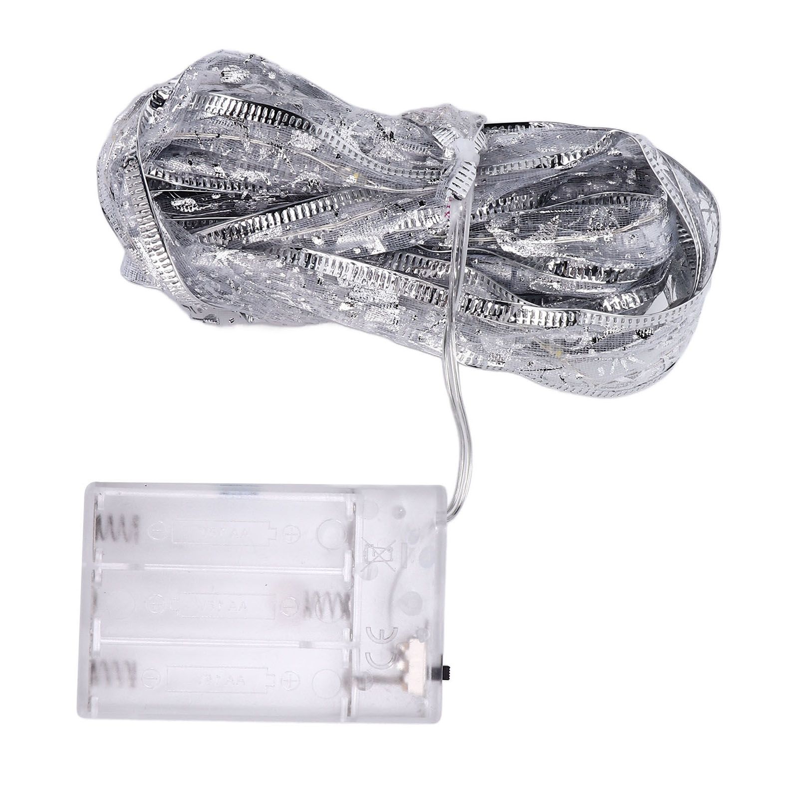 13.12ft LED Christmas Ribbon Light Waterproof Christmas Tree Decorative Light Silver Light RibbonColorful Light - Image 2
