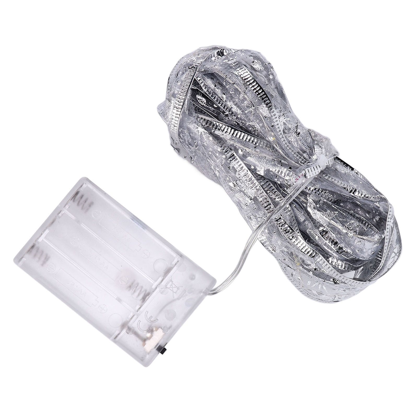 13.12ft LED Christmas Ribbon Light Waterproof Christmas Tree Decorative Light Silver Light RibbonColorful Light - Image 3