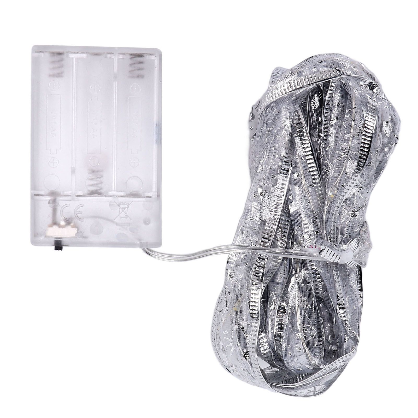 13.12ft LED Christmas Ribbon Light Waterproof Christmas Tree Decorative Light Silver Light RibbonColorful Light - Image 4